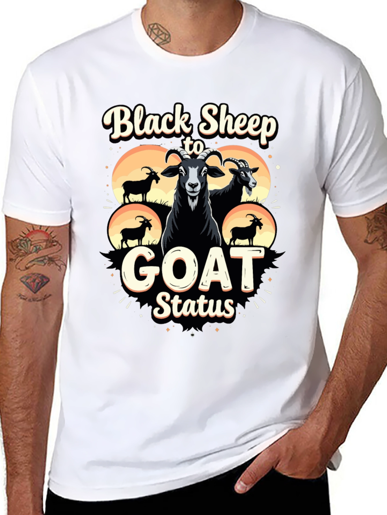 Black Sheep to Goat Status Graphic Tee