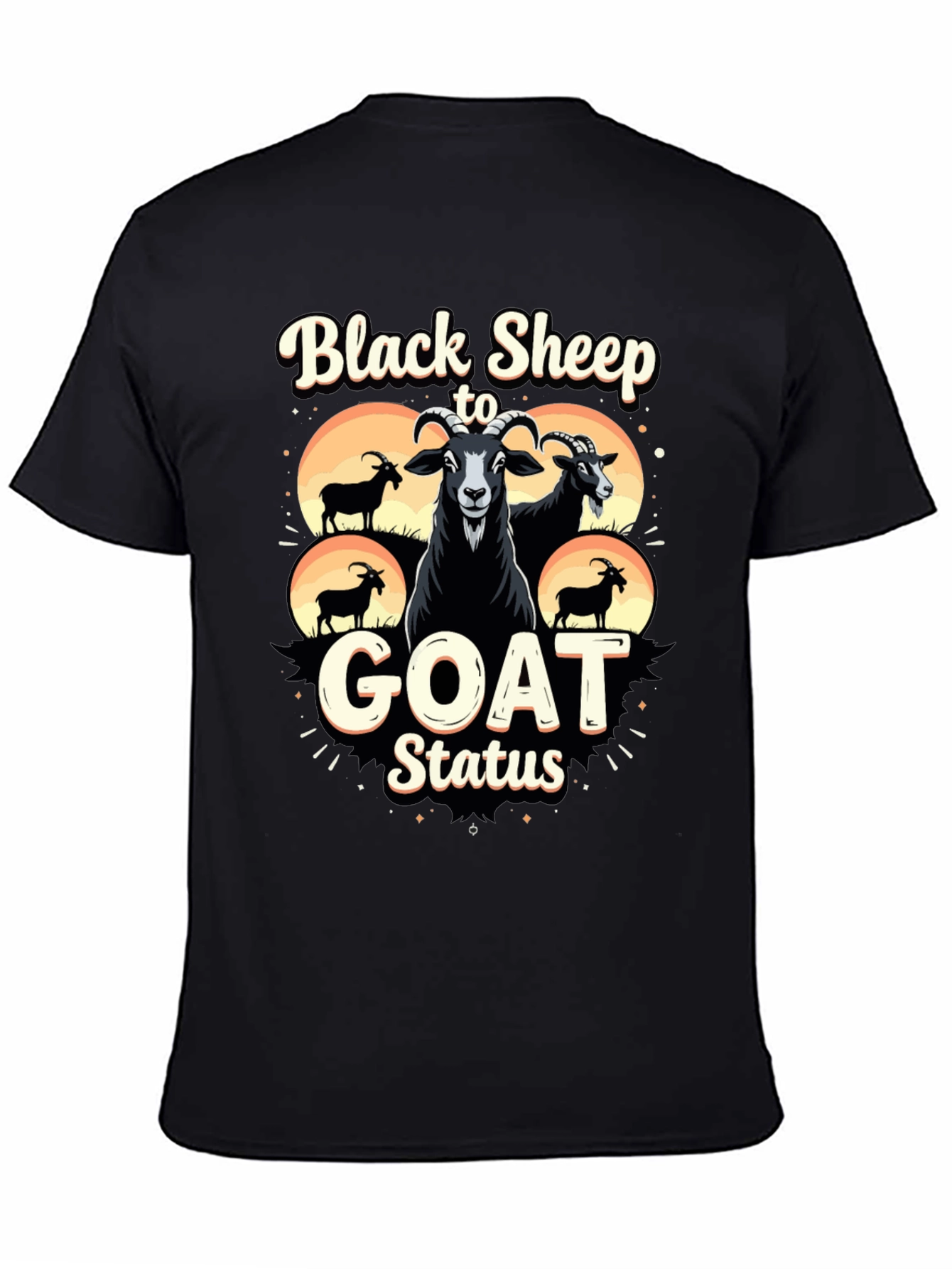 Black Sheep to Goat Status Graphic Tee