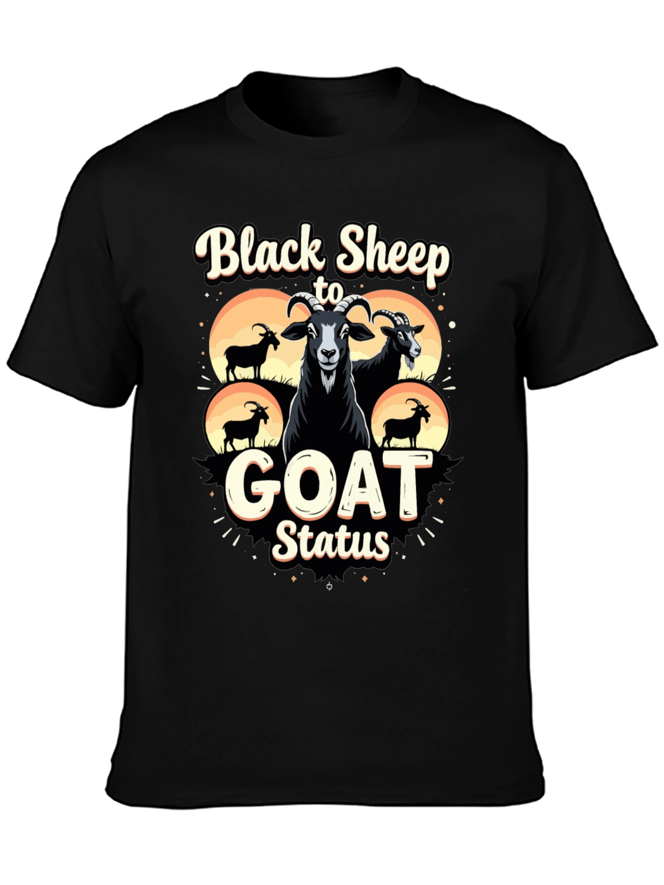 Black Sheep to Goat Status Graphic Tee