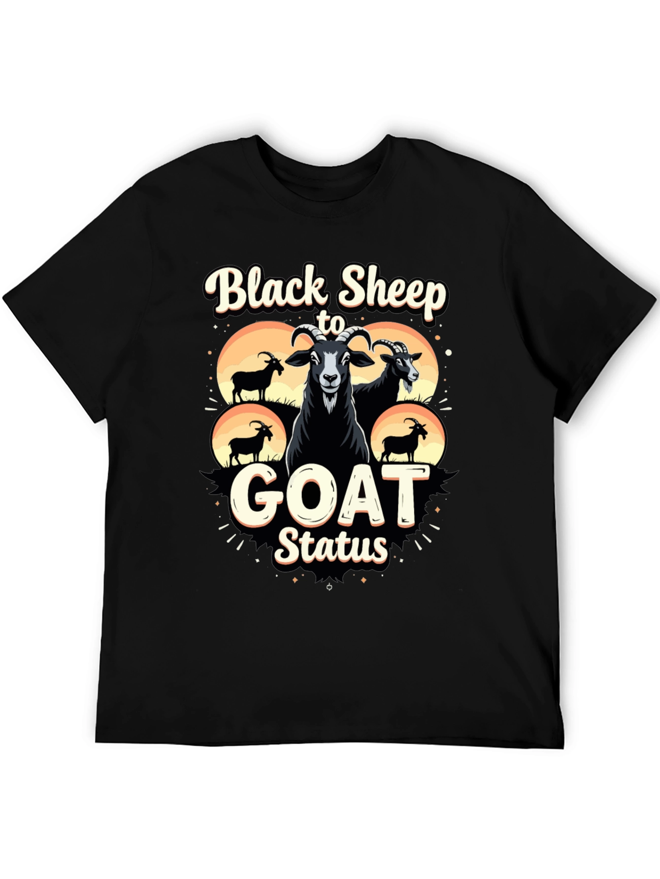 Black Sheep to Goat Status Graphic Tee