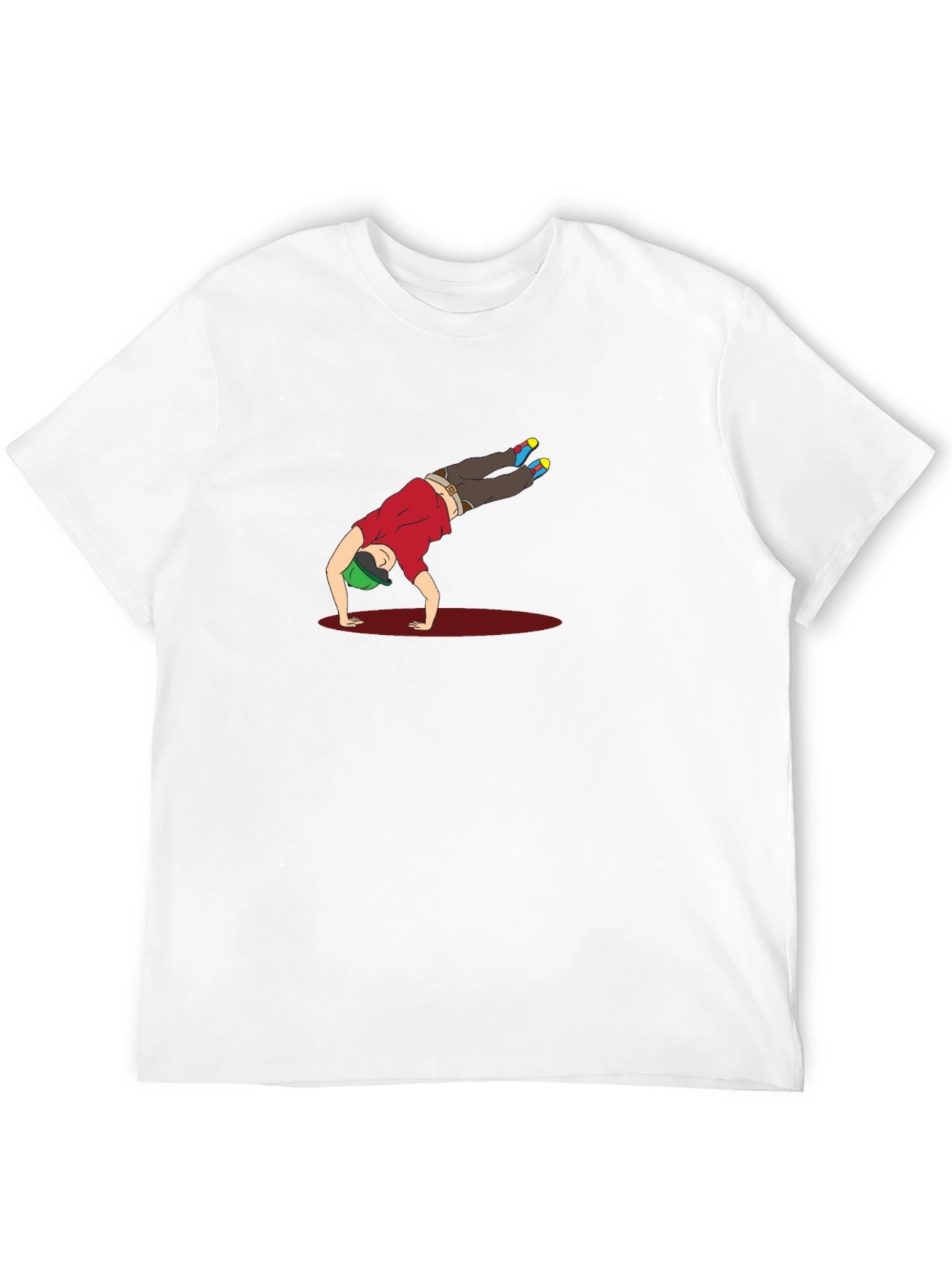 Handstand Artist Graphic Tee - Black Cotton Blend