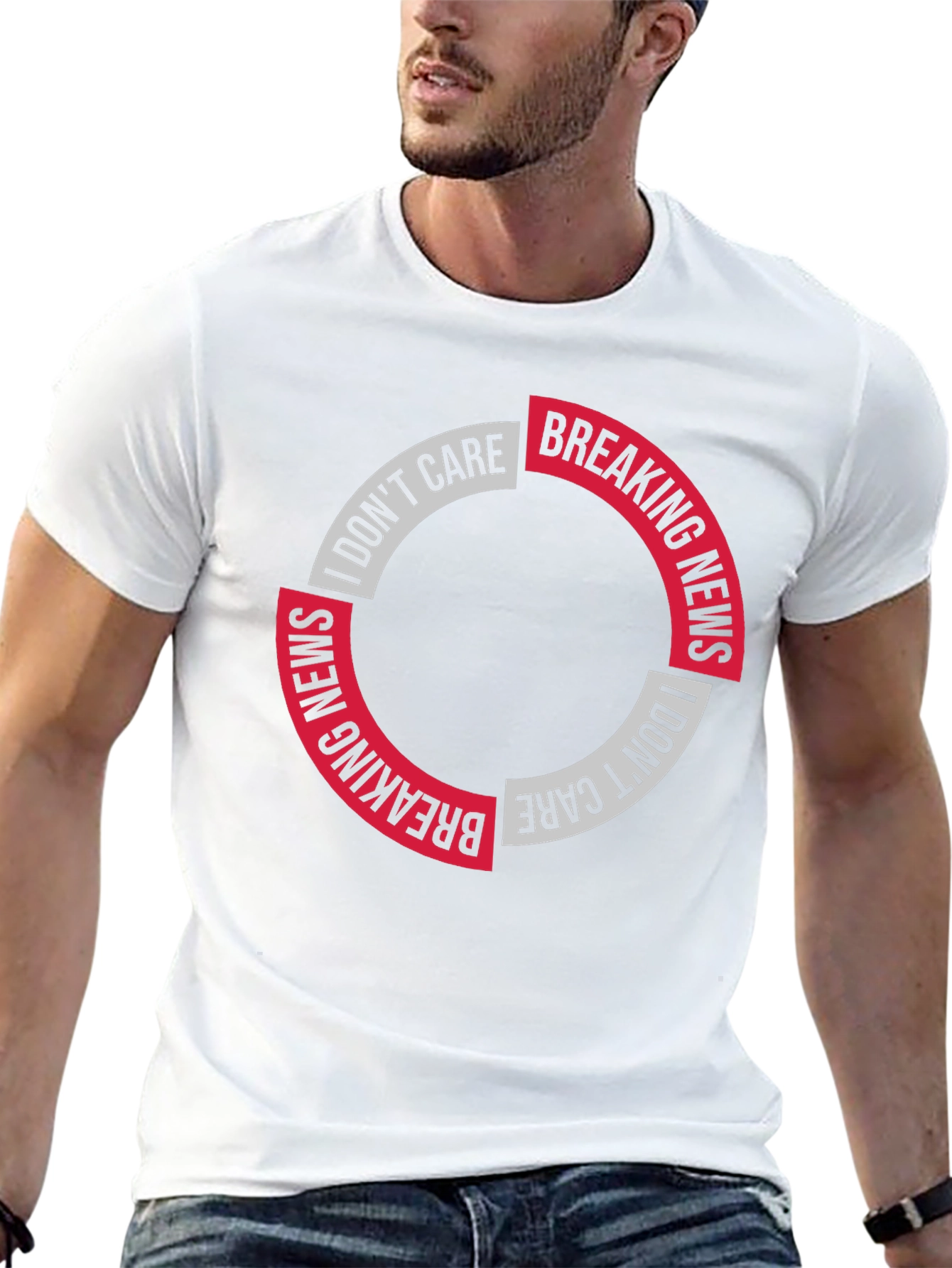 Breaking News I Dont Care Graphic Tee