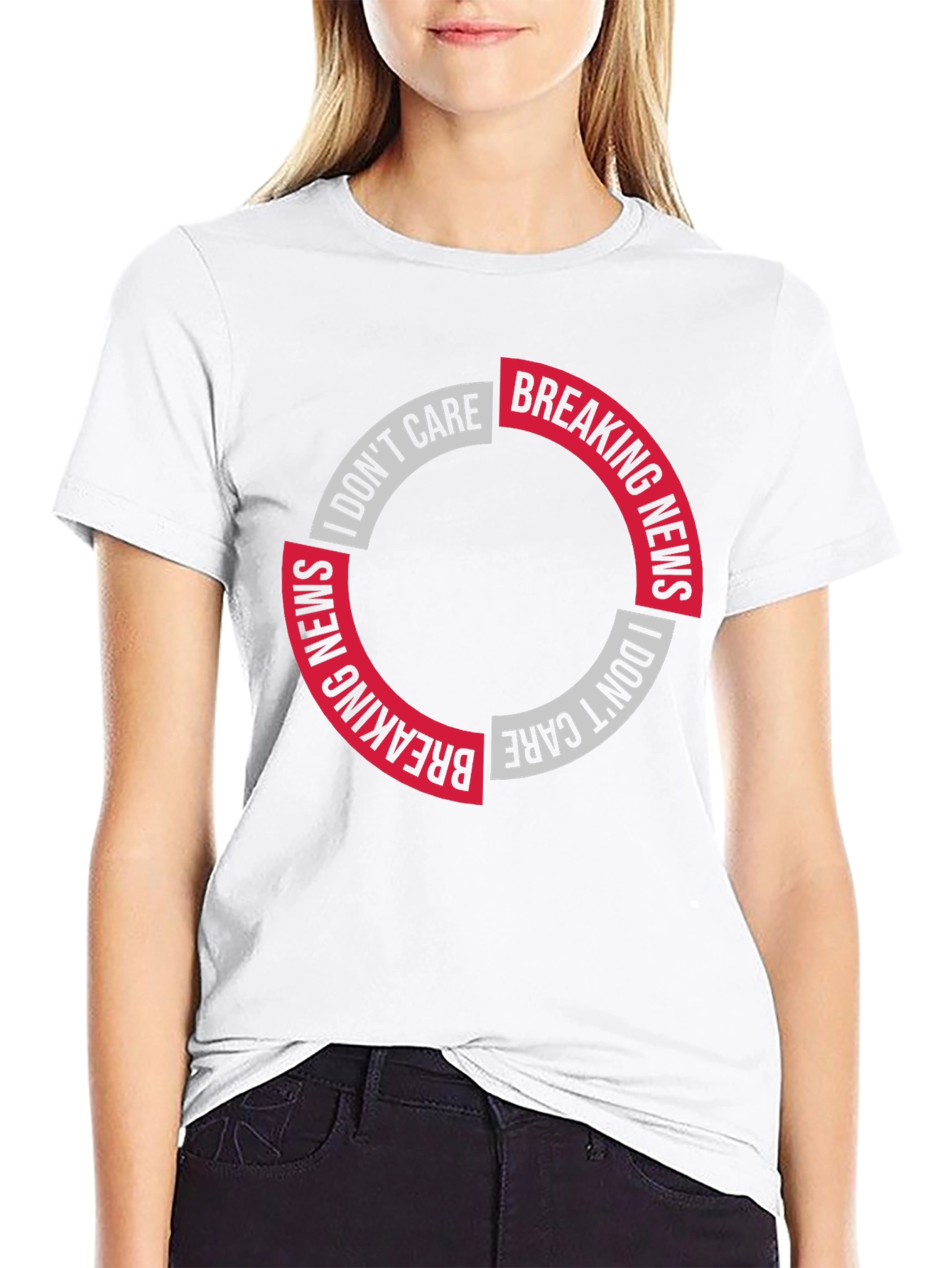 Breaking News I Dont Care Graphic Tee