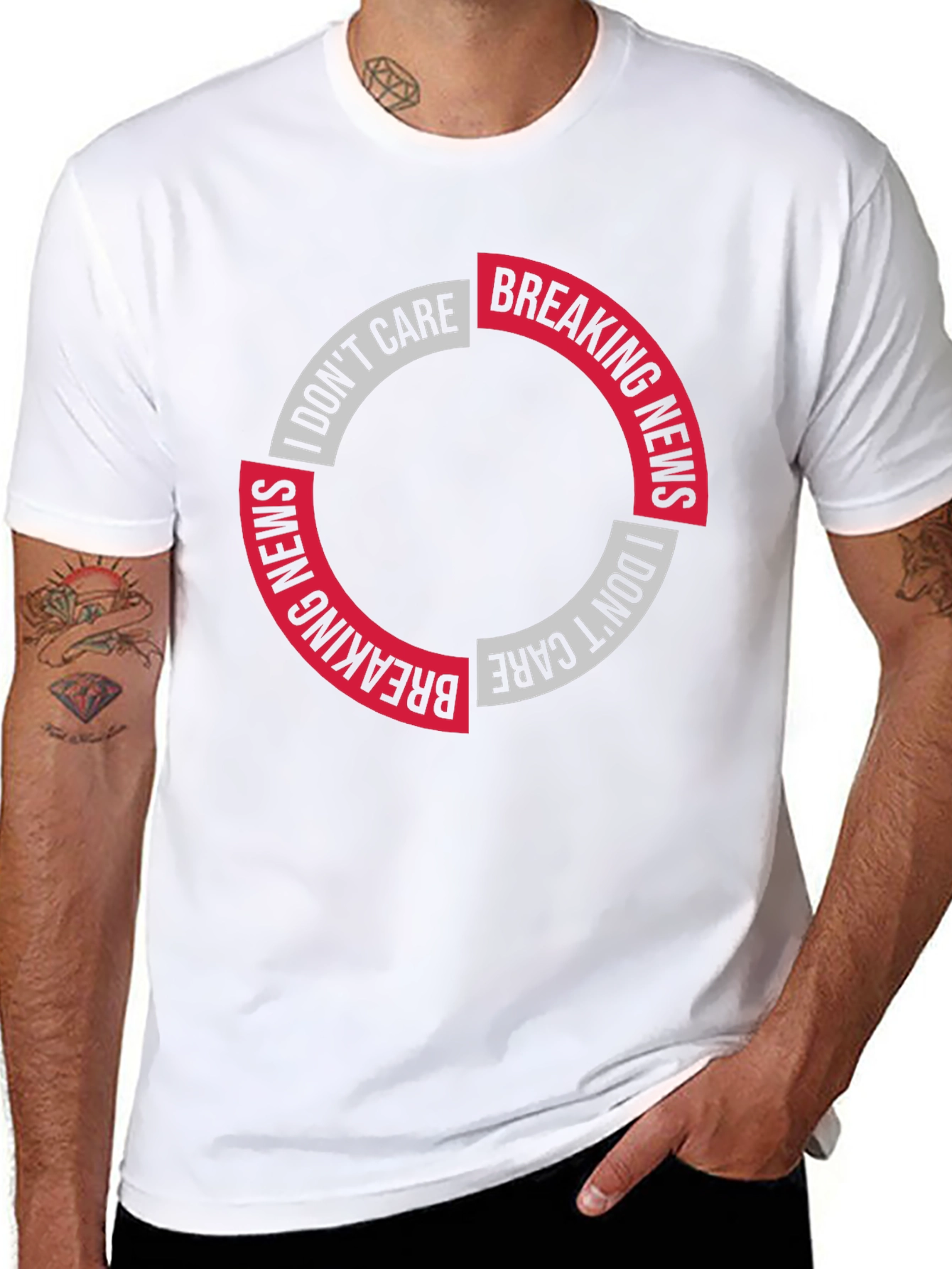 Breaking News I Dont Care Graphic Tee