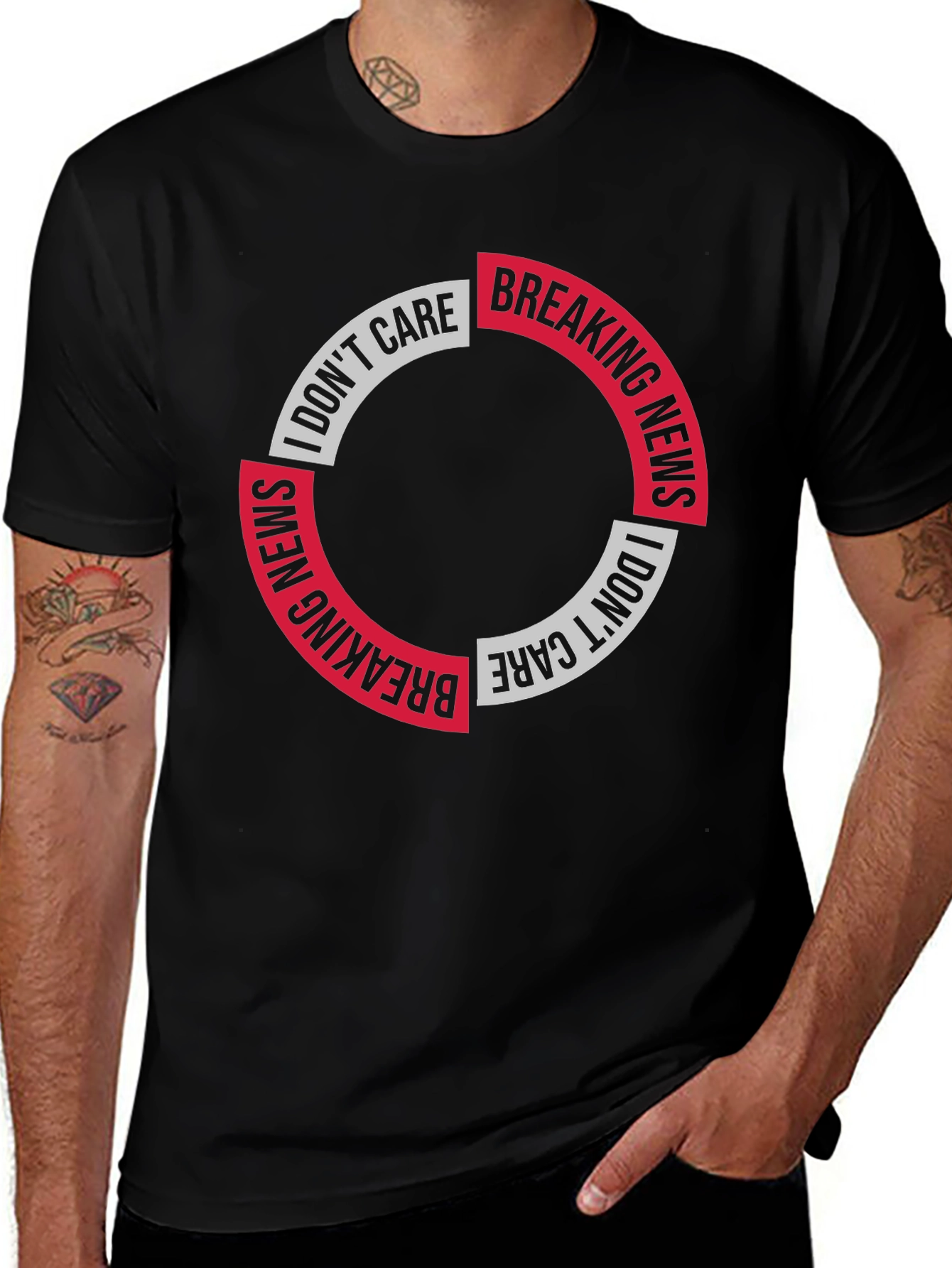 Breaking News I Dont Care Graphic Tee