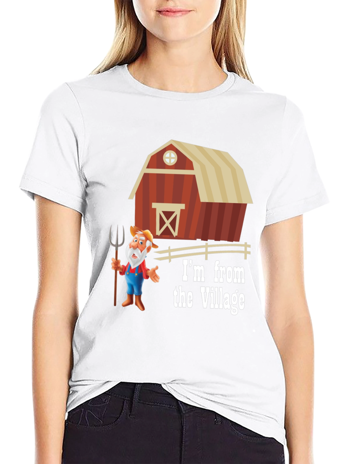 Village Cartoon Farmer T-Shirt