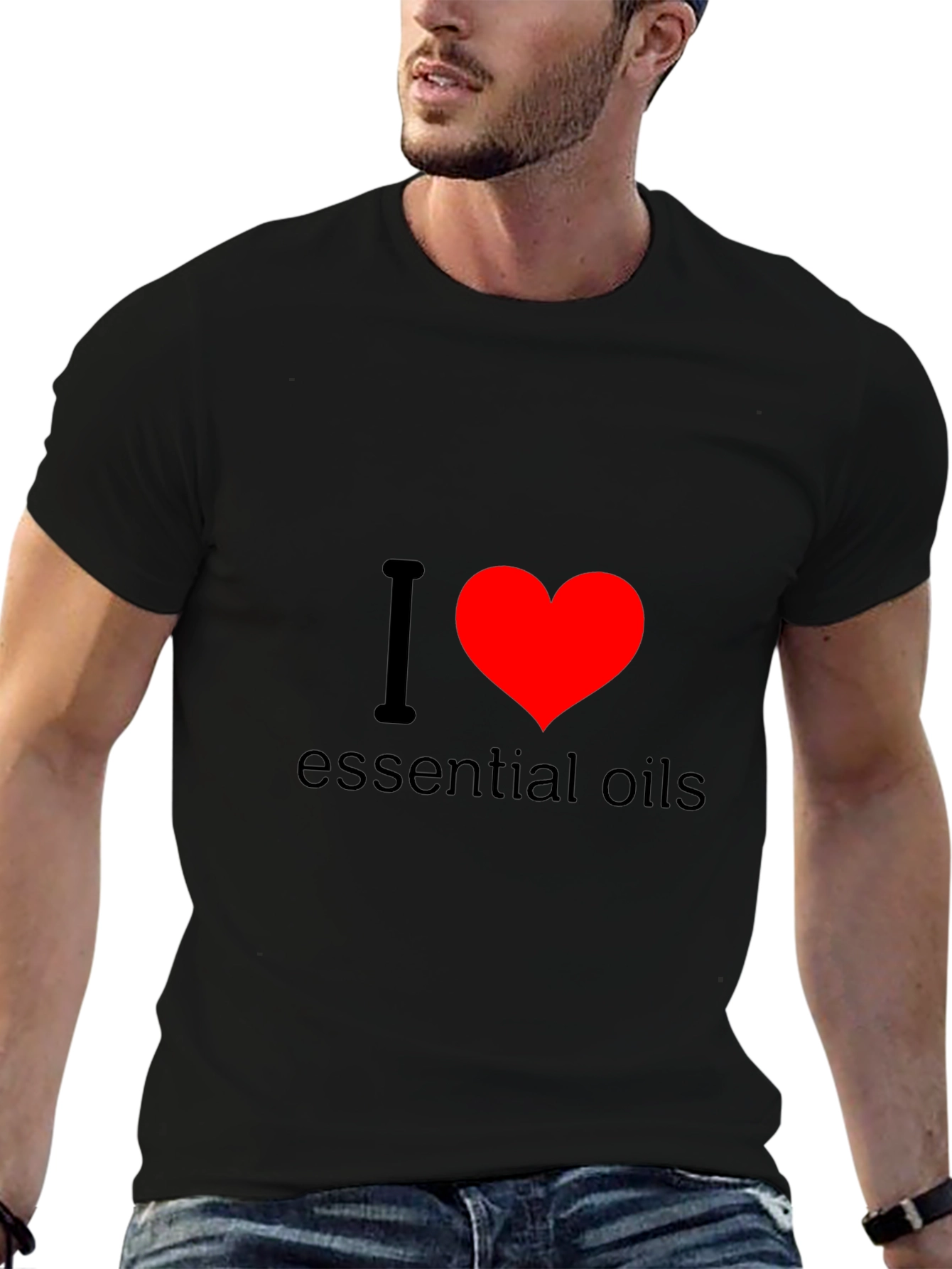 I Love Essential Oils Black T-Shirt