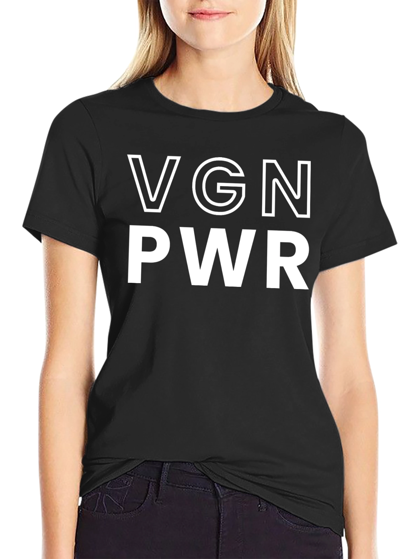 VGN PWR Black T-Shirt - Vegan Power Tee