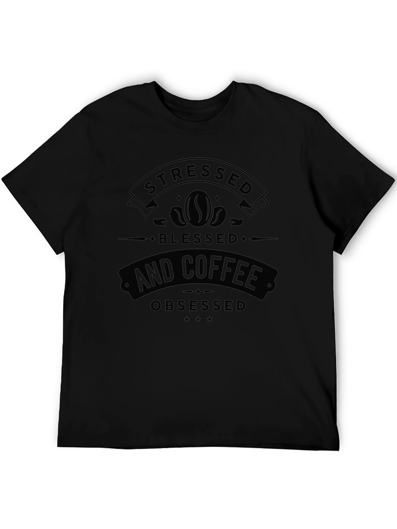 Stressed Blessed Coffee Obsessed Graphic Tee