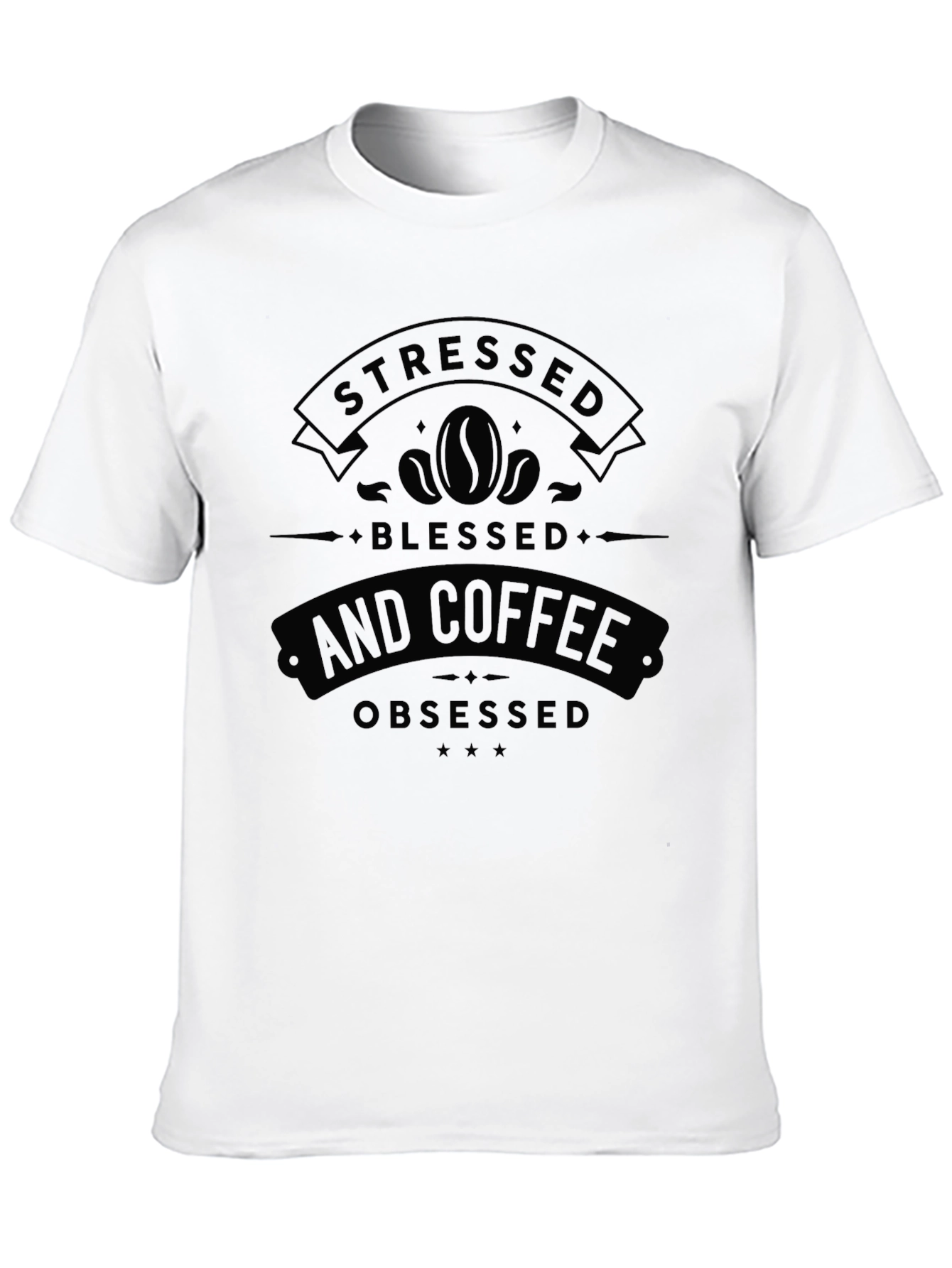 Stressed Blessed Coffee Obsessed Graphic Tee