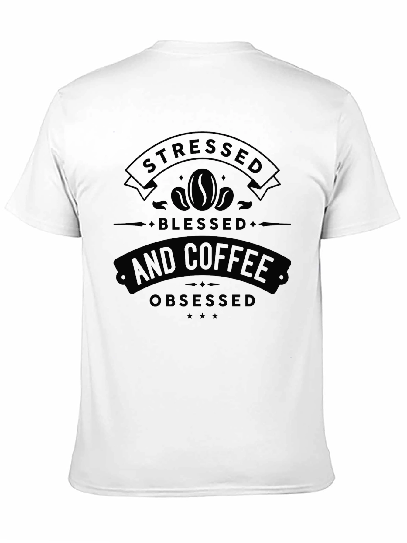 Stressed Blessed Coffee Obsessed Graphic Tee