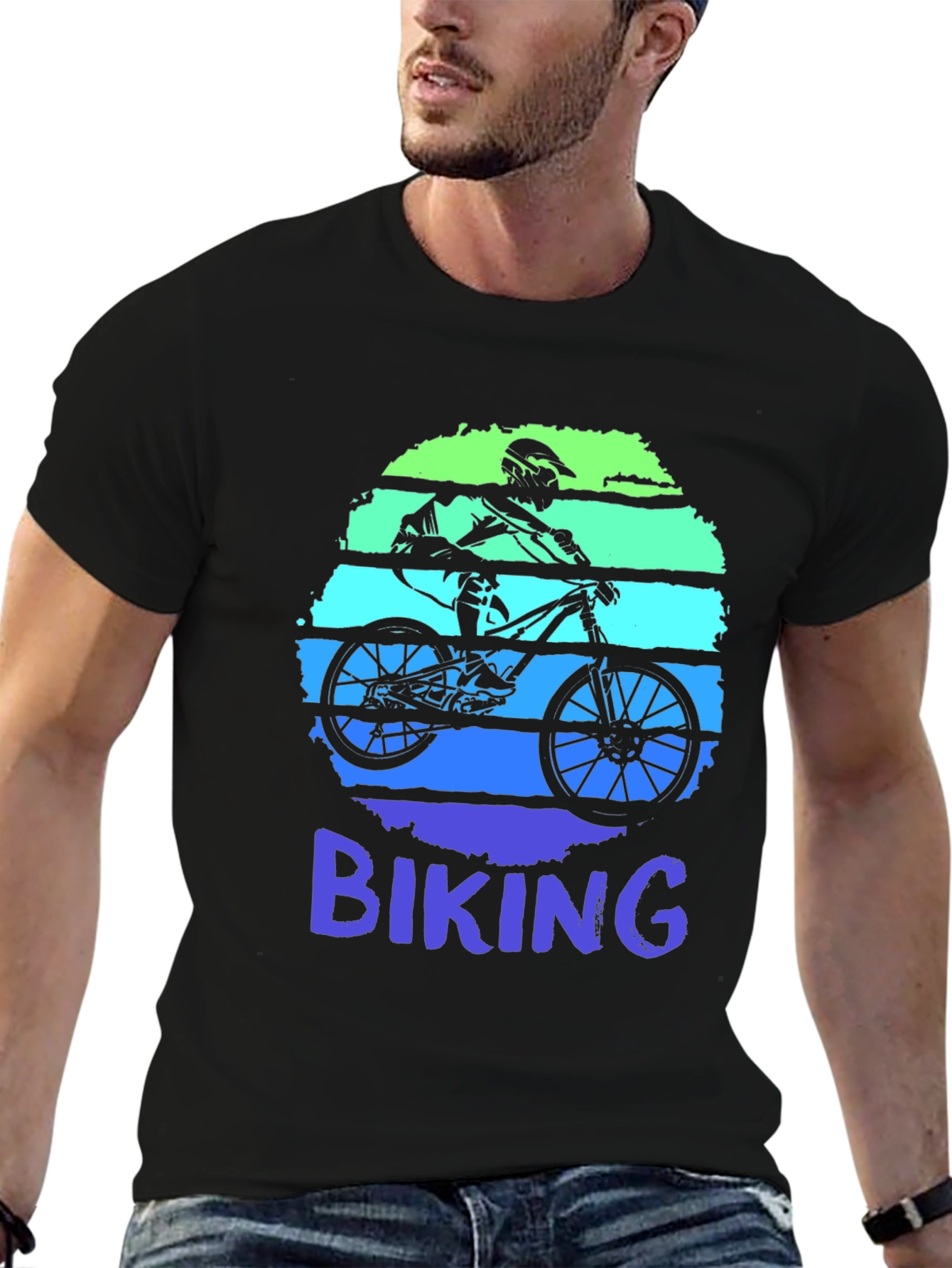 Retro Biking T-Shirt - Mountain Bike Graphic Tee