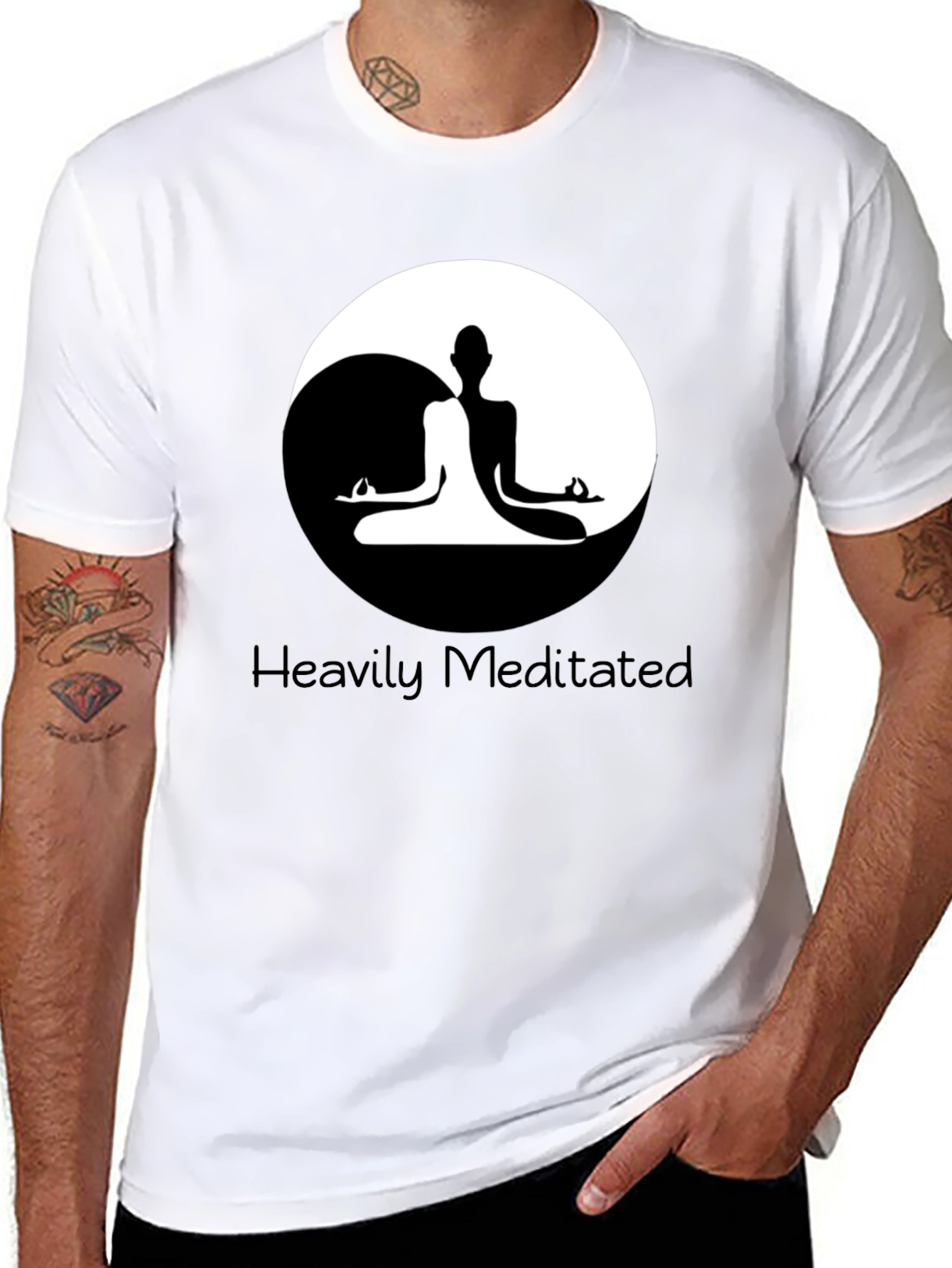 Heavily Meditated Yin Yang T-Shirt - Balance and Style