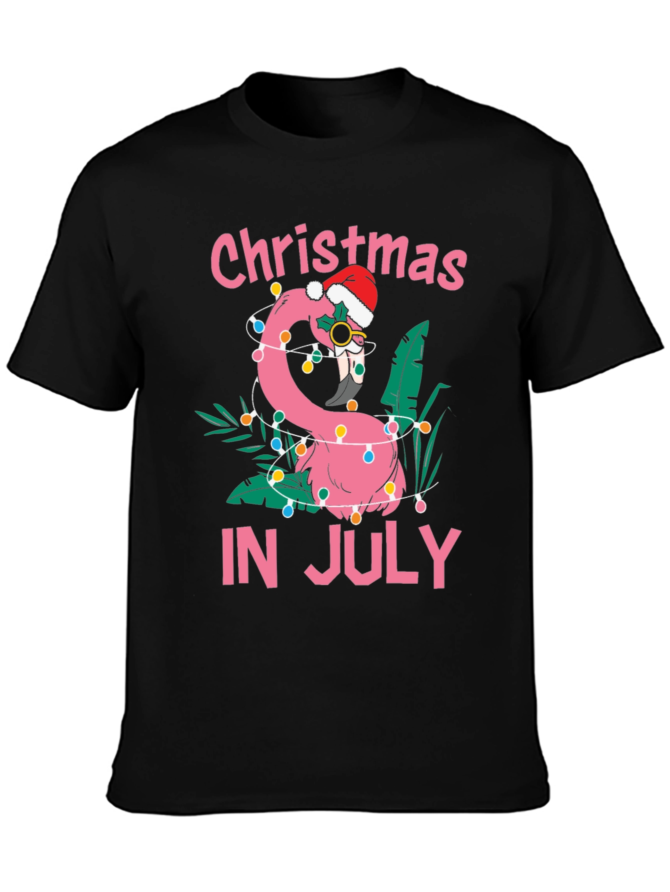 Christmas in July Flamingo T-Shirt