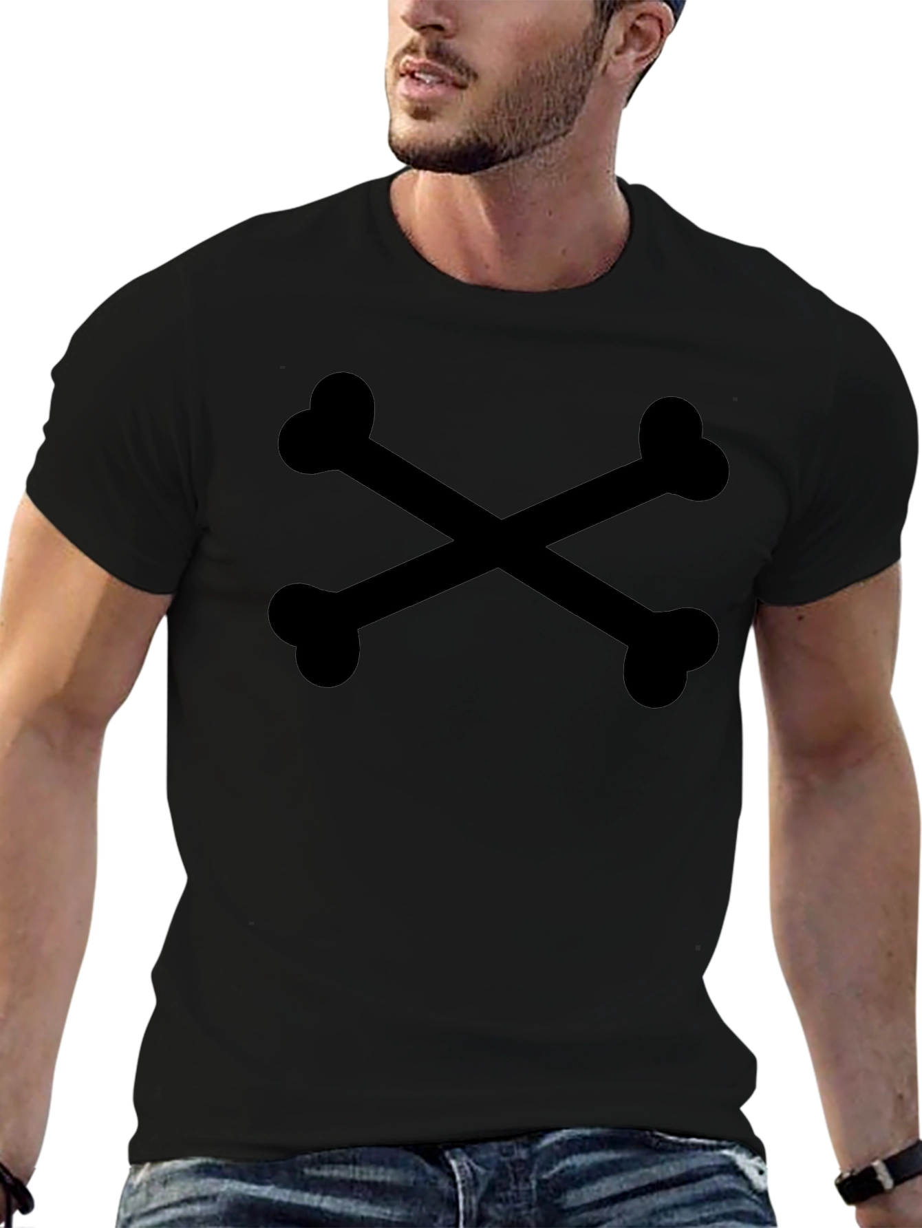 Crossbones Graphic Tee - Black Casual Shirt