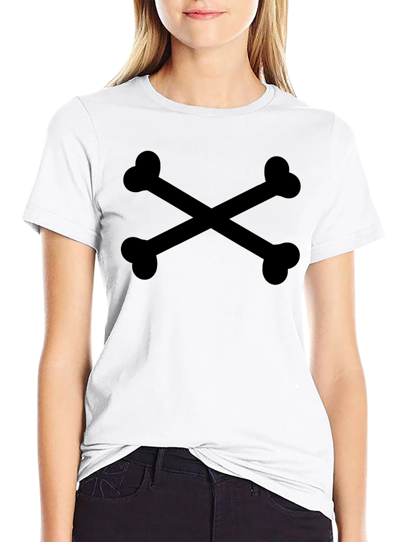 Crossbones Graphic Tee - Black Casual Shirt