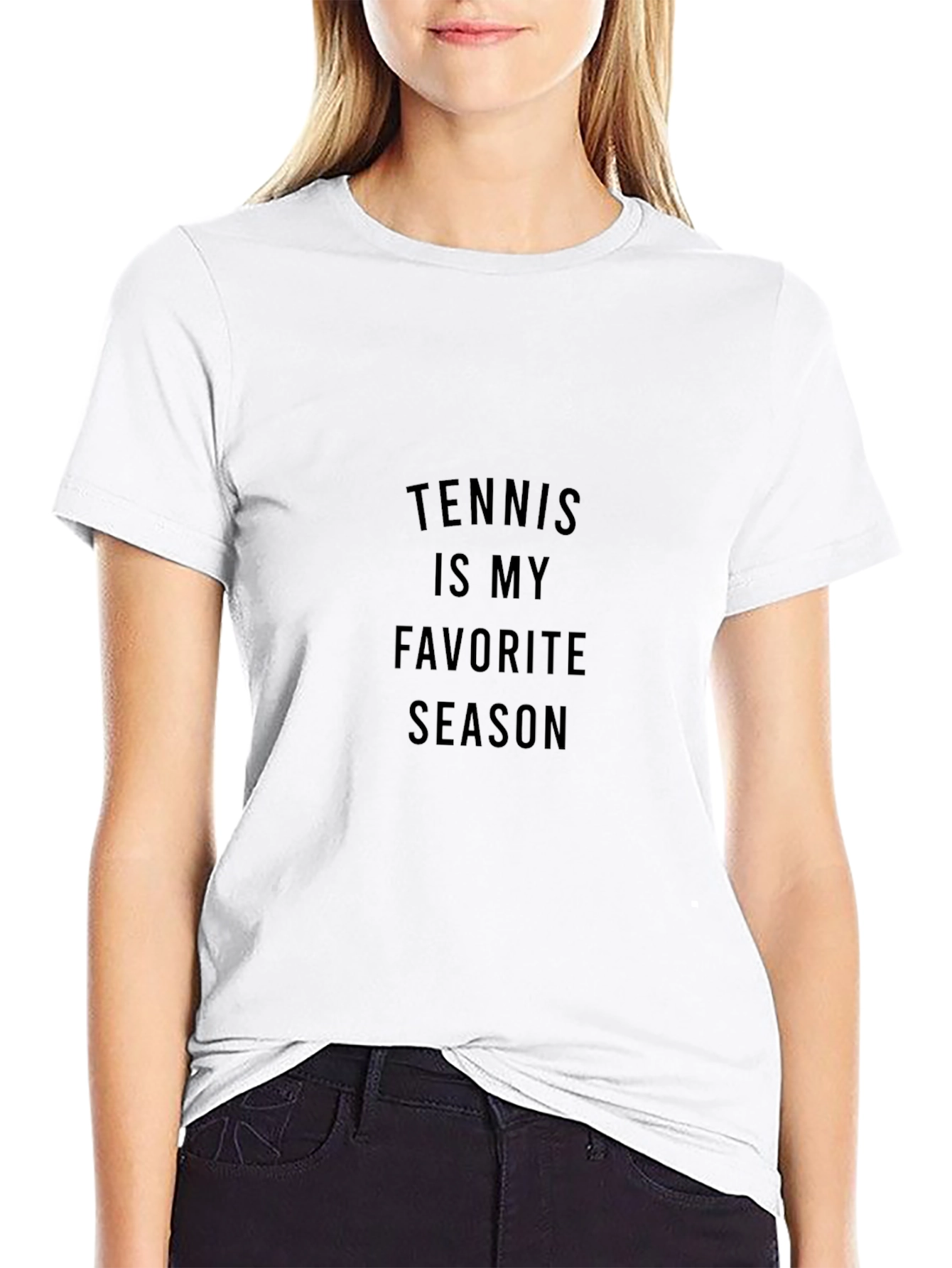 Tennis Is My Favorite Season Black T-Shirt