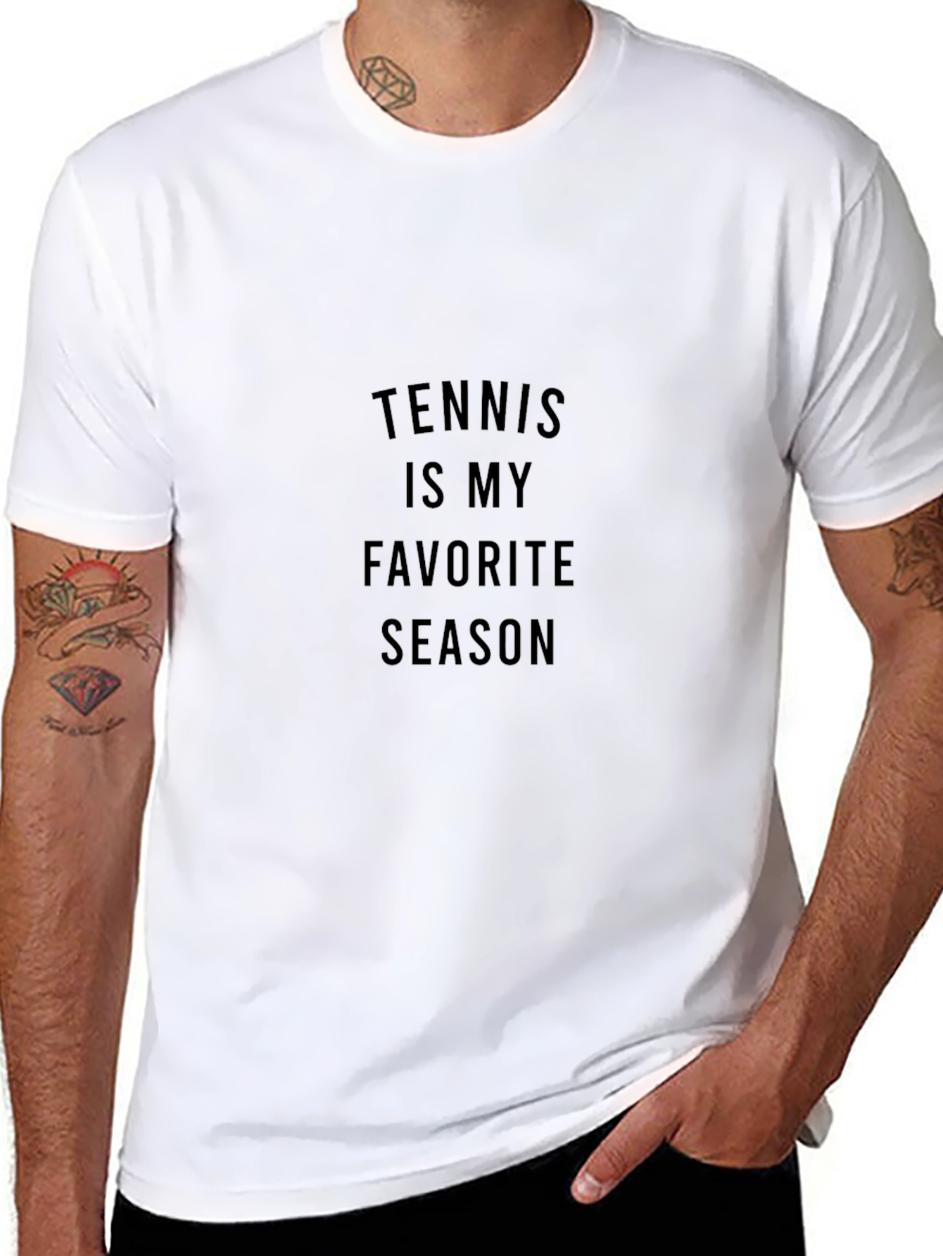 Tennis Is My Favorite Season Black T-Shirt