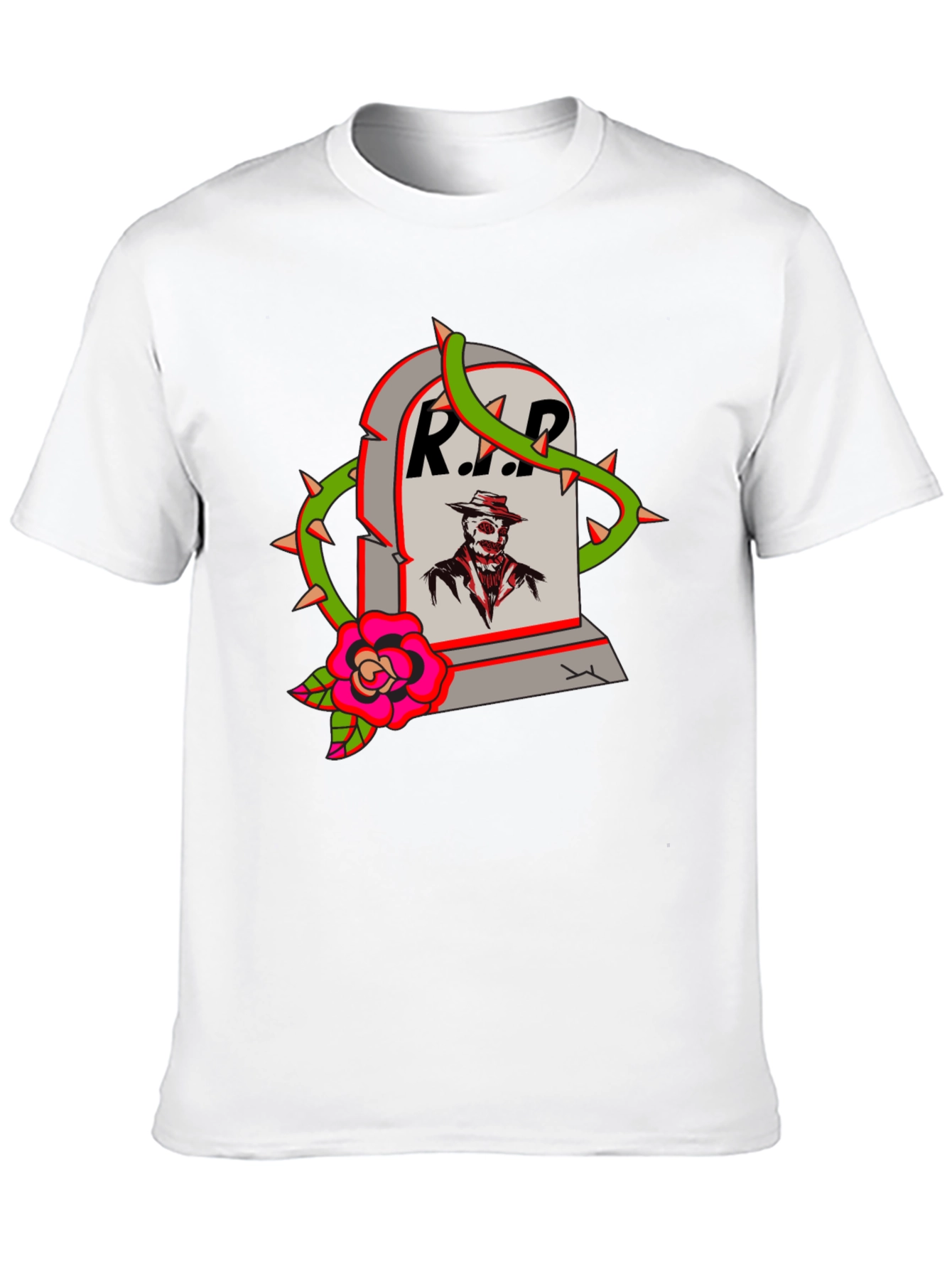 RIP Tombstone Graphic T-Shirt - Spooky Streetwear