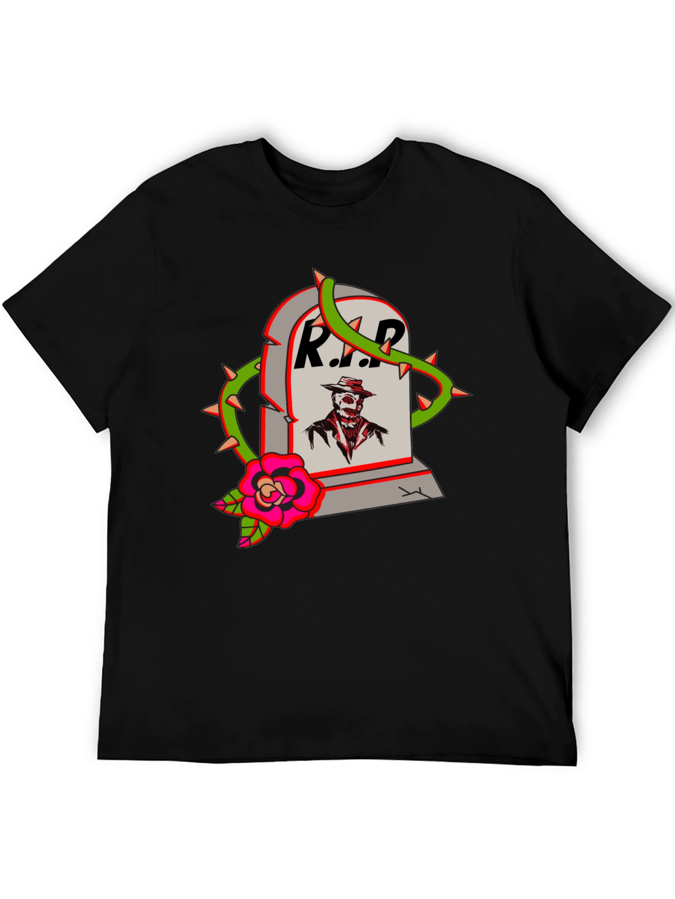 RIP Tombstone Graphic T-Shirt - Spooky Streetwear