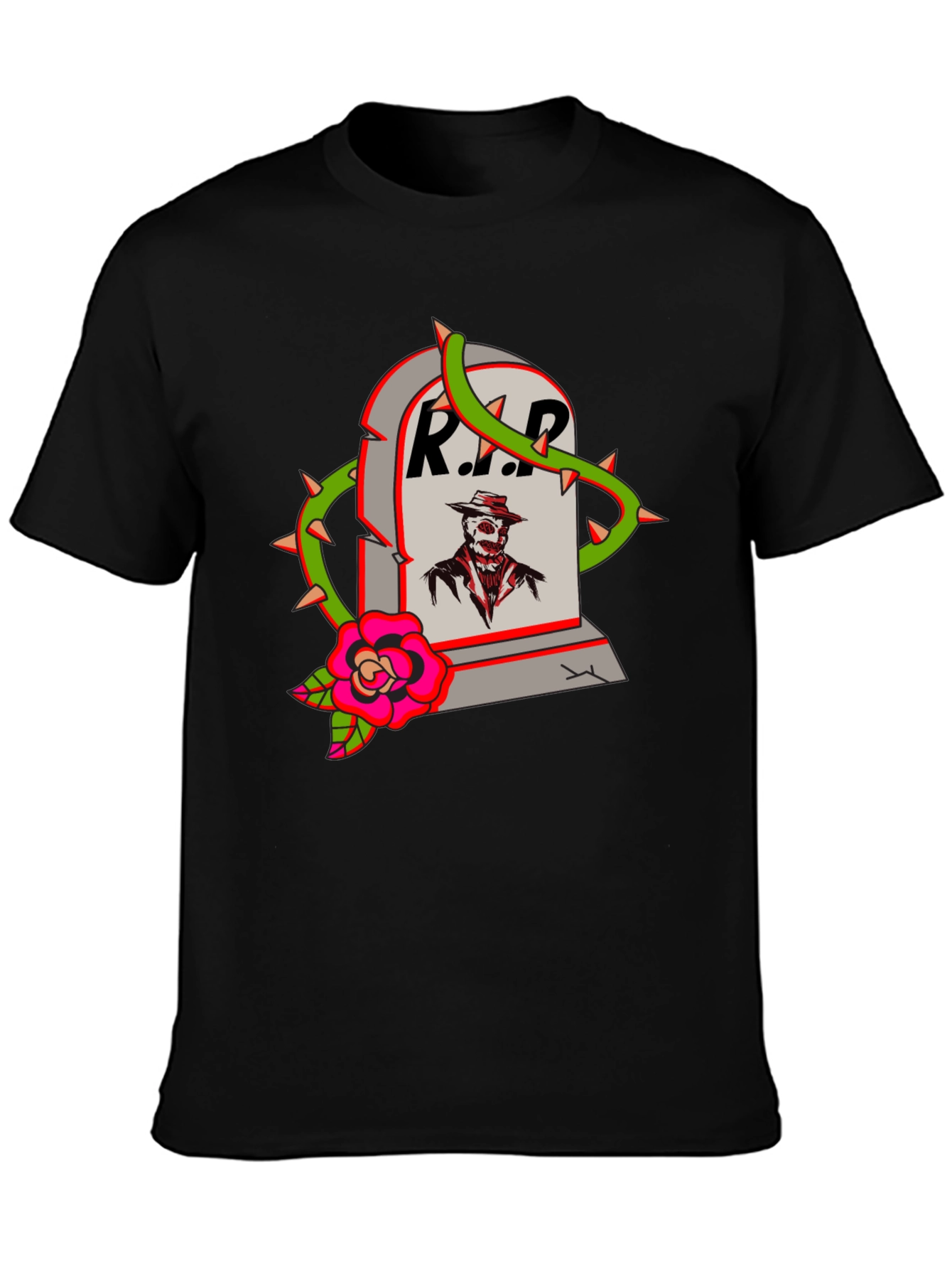 RIP Tombstone Graphic T-Shirt - Spooky Streetwear