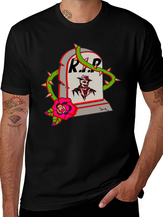 RIP Tombstone Graphic T-Shirt - Spooky Streetwear