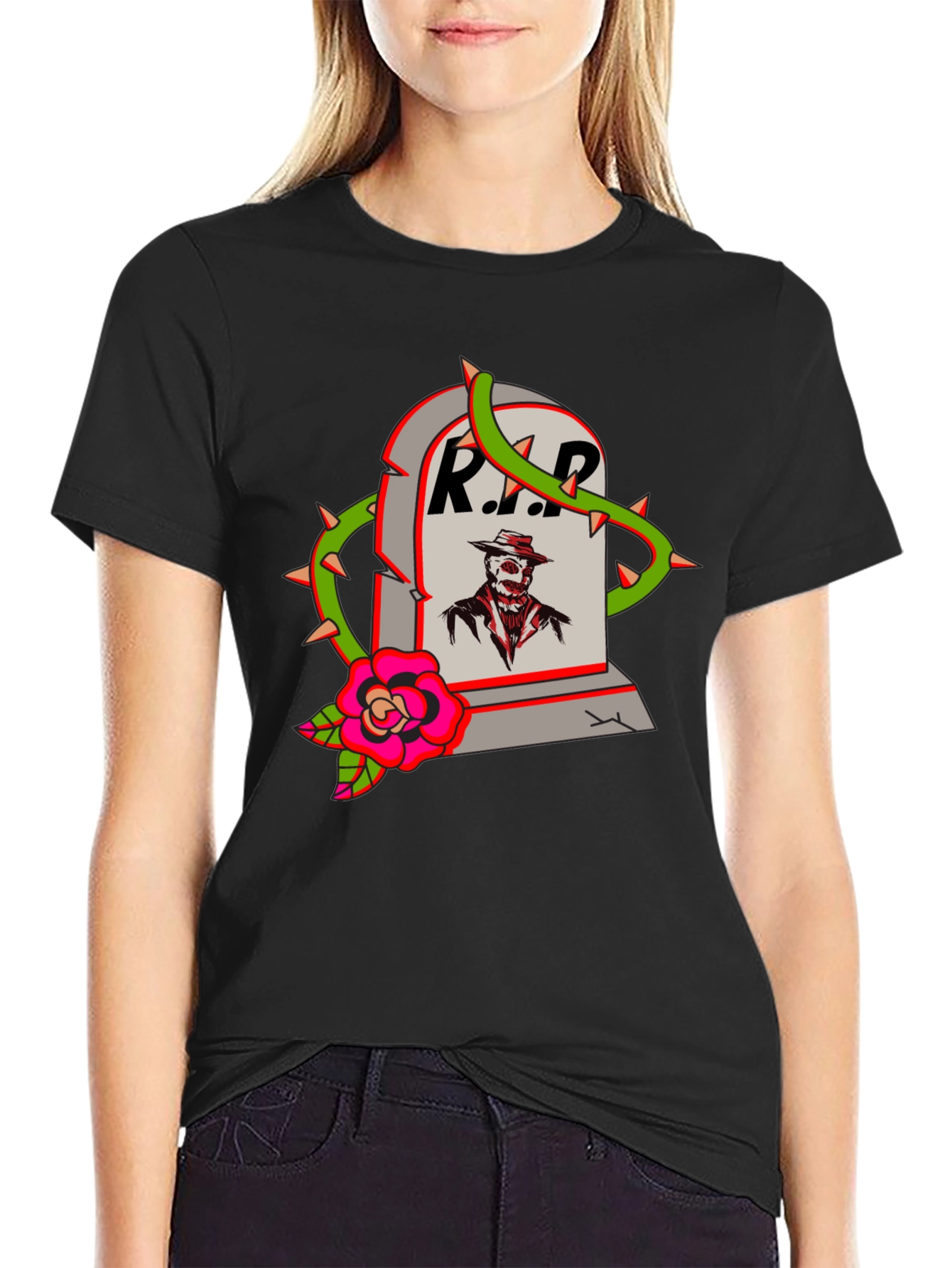 RIP Tombstone Graphic T-Shirt - Spooky Streetwear