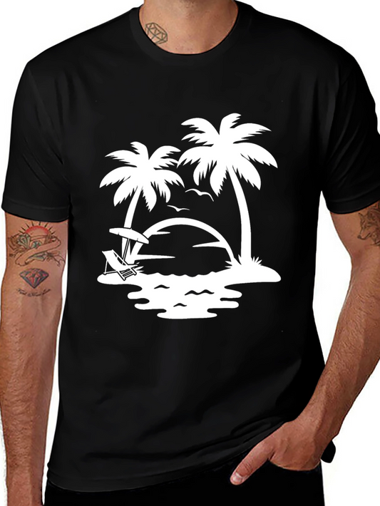 Beach Scene Graphic T-Shirt