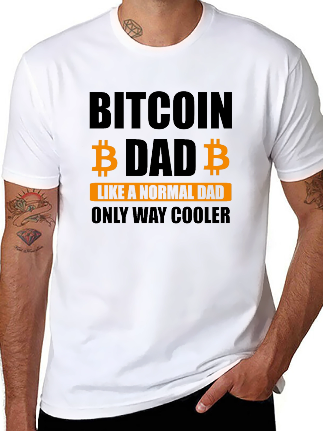 Bitcoin Dad T-Shirt - Cool Crypto Dad Gift