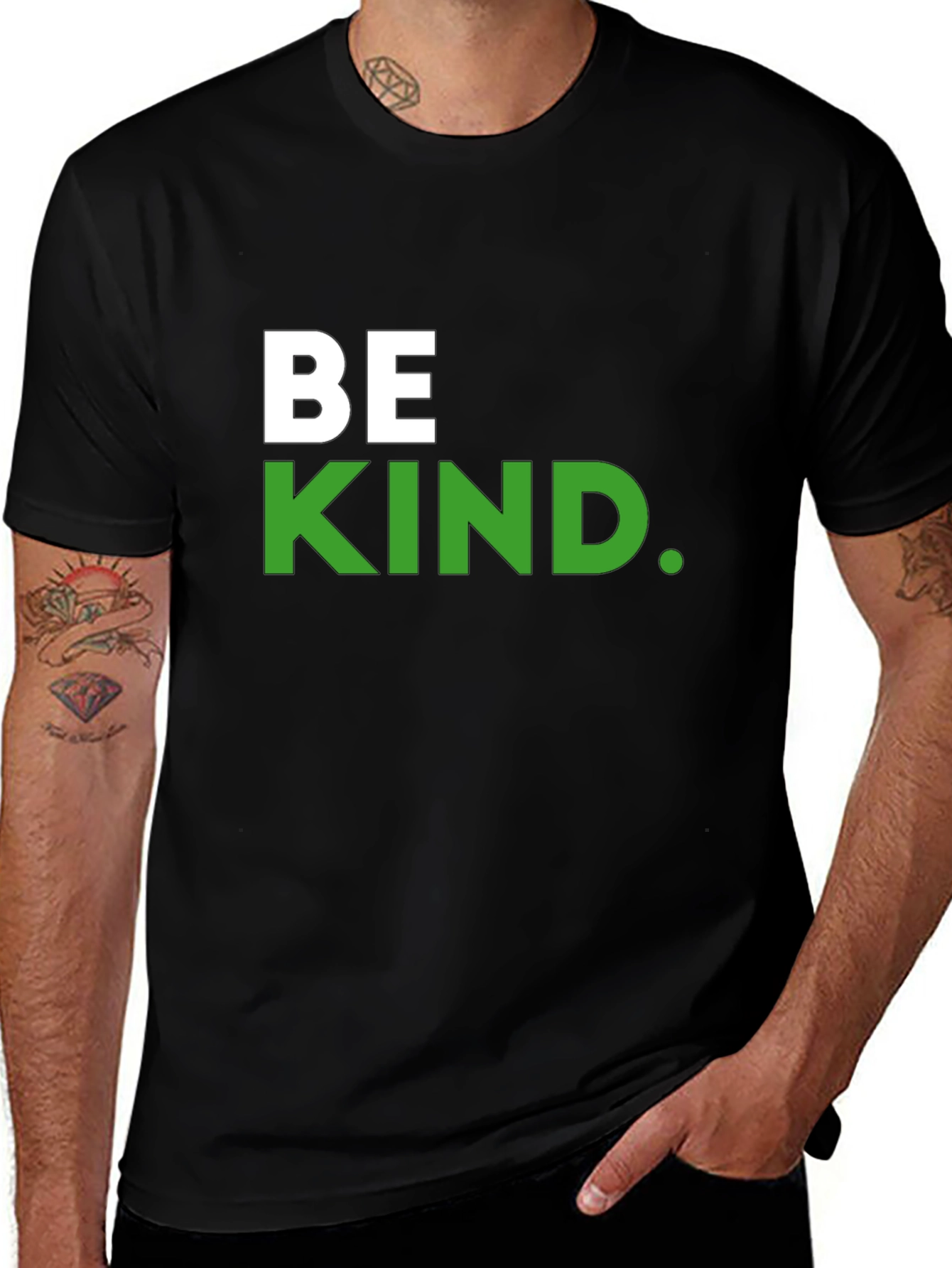 Be Kind T-Shirt - Black - Crew Neck
