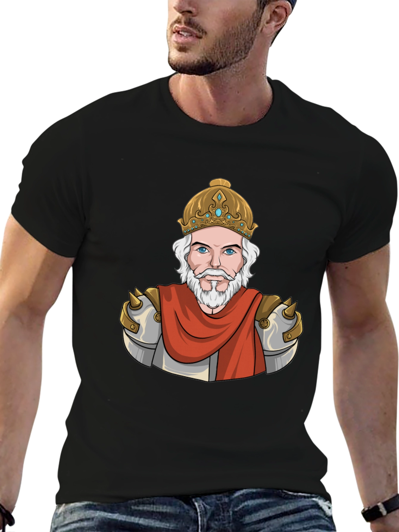 King Graphic T-Shirt - Regal Cartoon Print