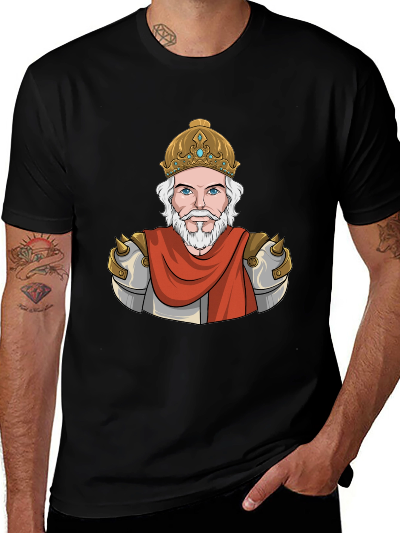 King Graphic T-Shirt - Regal Cartoon Print