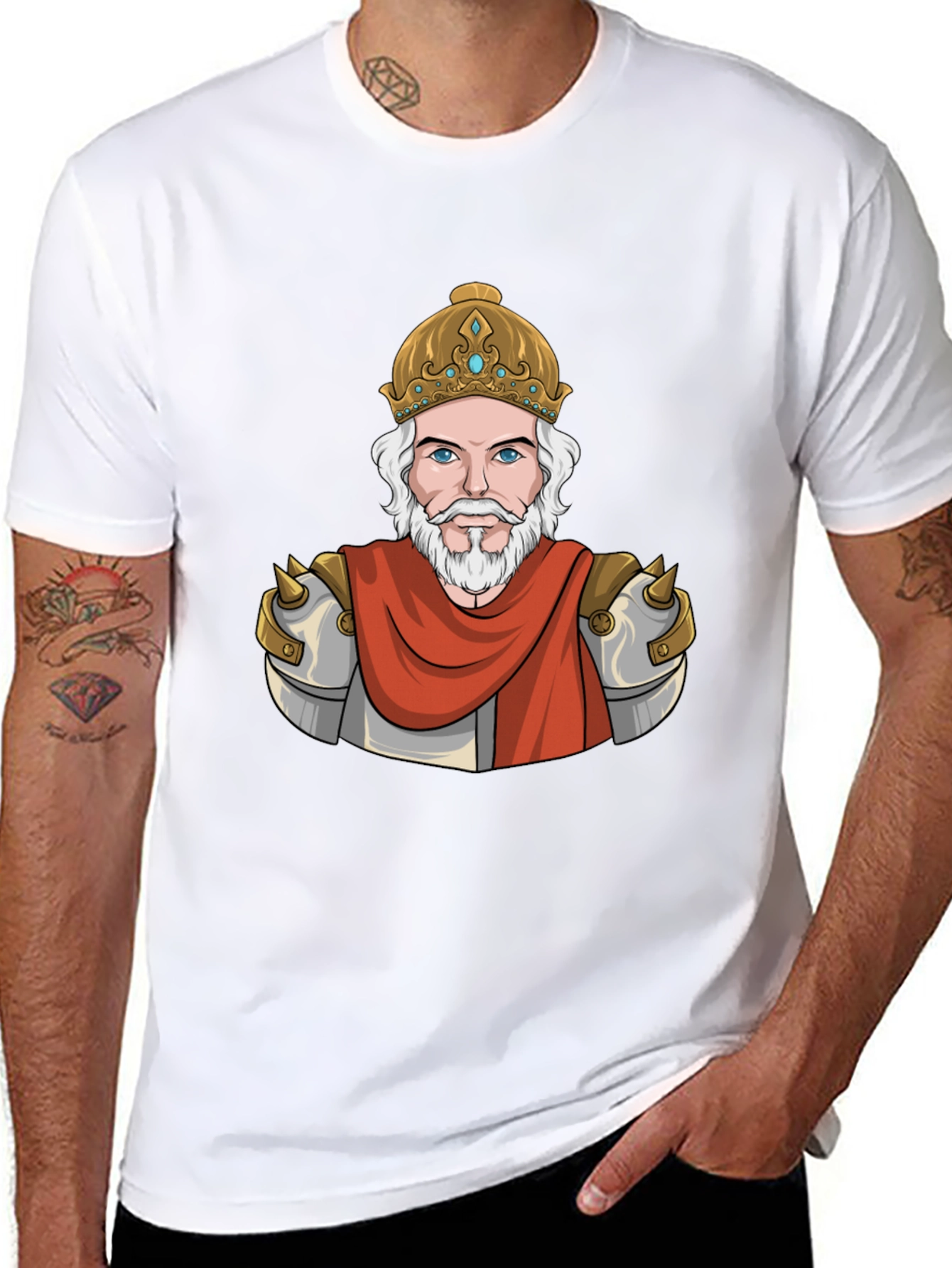 King Graphic T-Shirt - Regal Cartoon Print