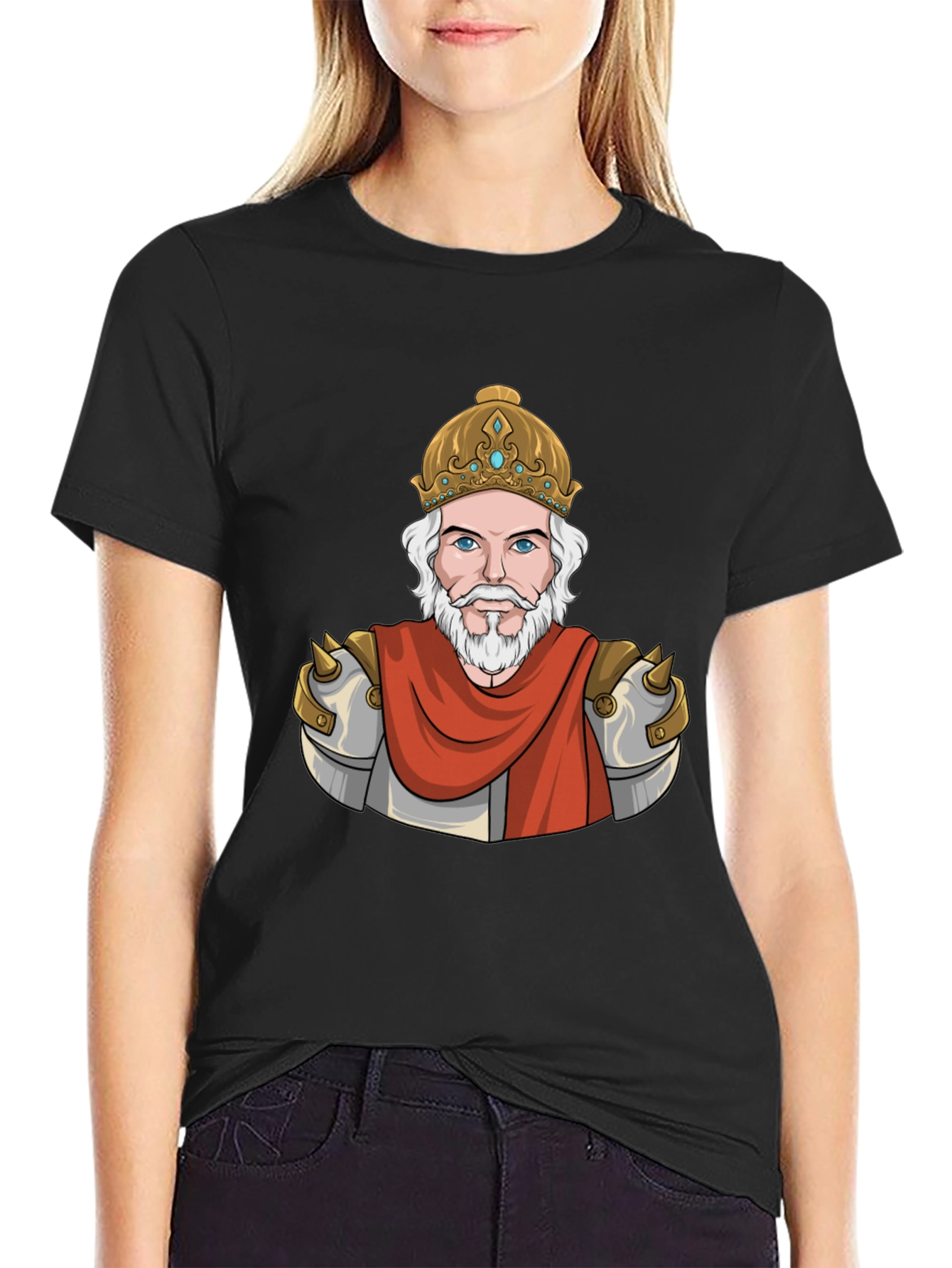 King Graphic T-Shirt - Regal Cartoon Print