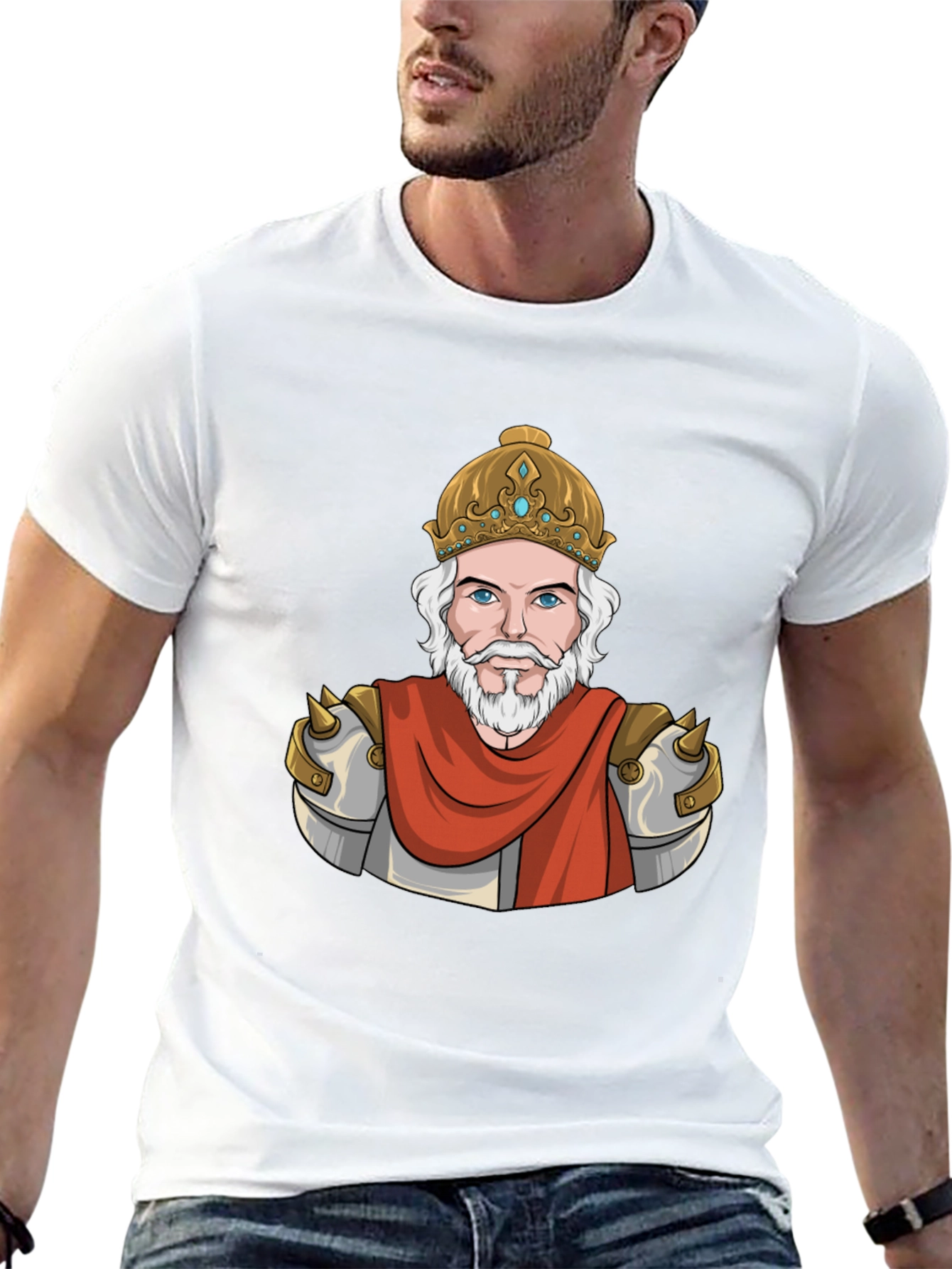 King Graphic T-Shirt - Regal Cartoon Print