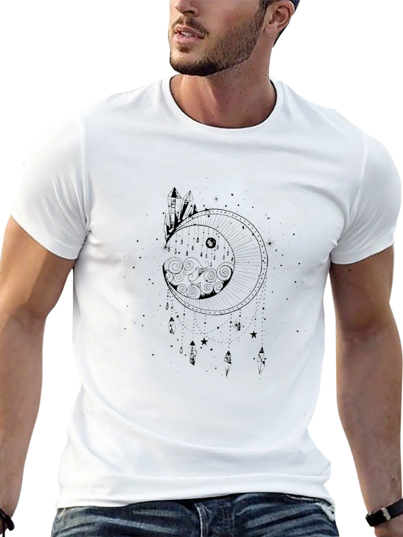 Mystic Moon Graphic T-Shirt - Black
