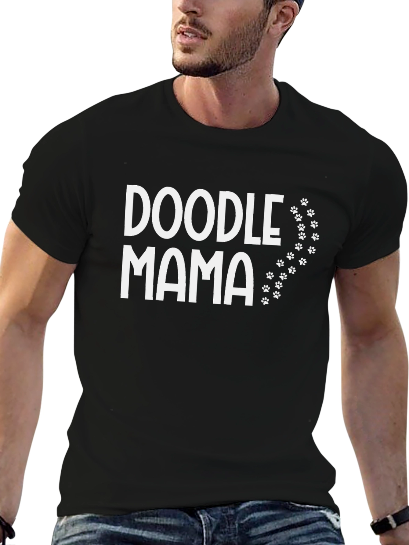 Doodle Mama Black Graphic T-Shirt