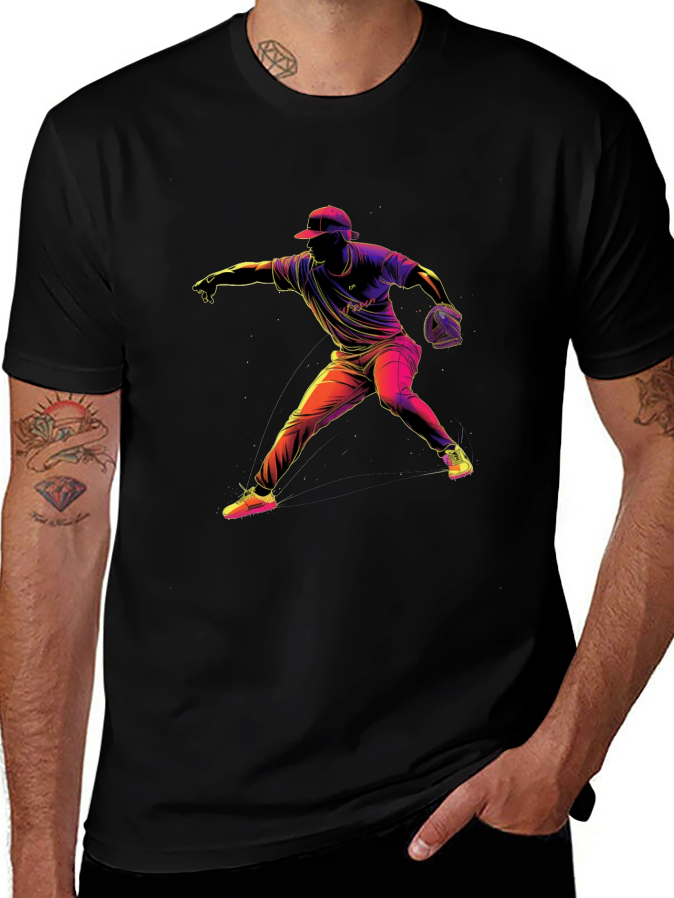 Baseball Pitcher Graphic T-Shirt