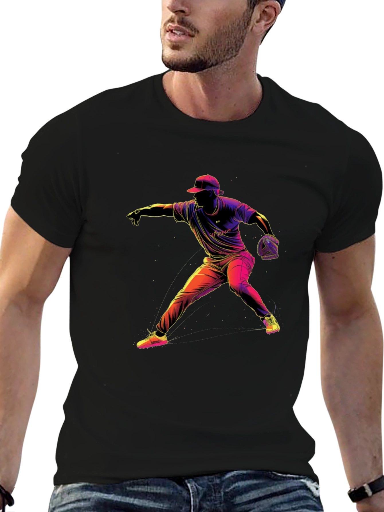 Baseball Pitcher Graphic T-Shirt