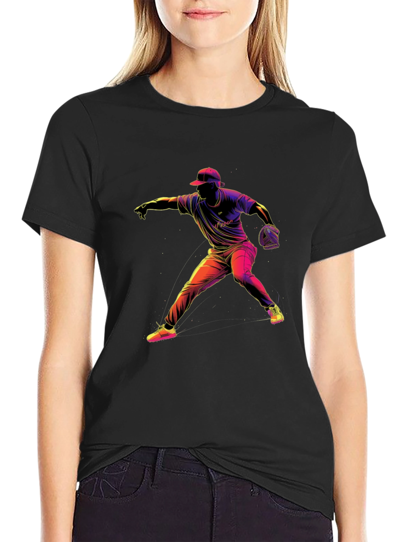 Baseball Pitcher Graphic T-Shirt