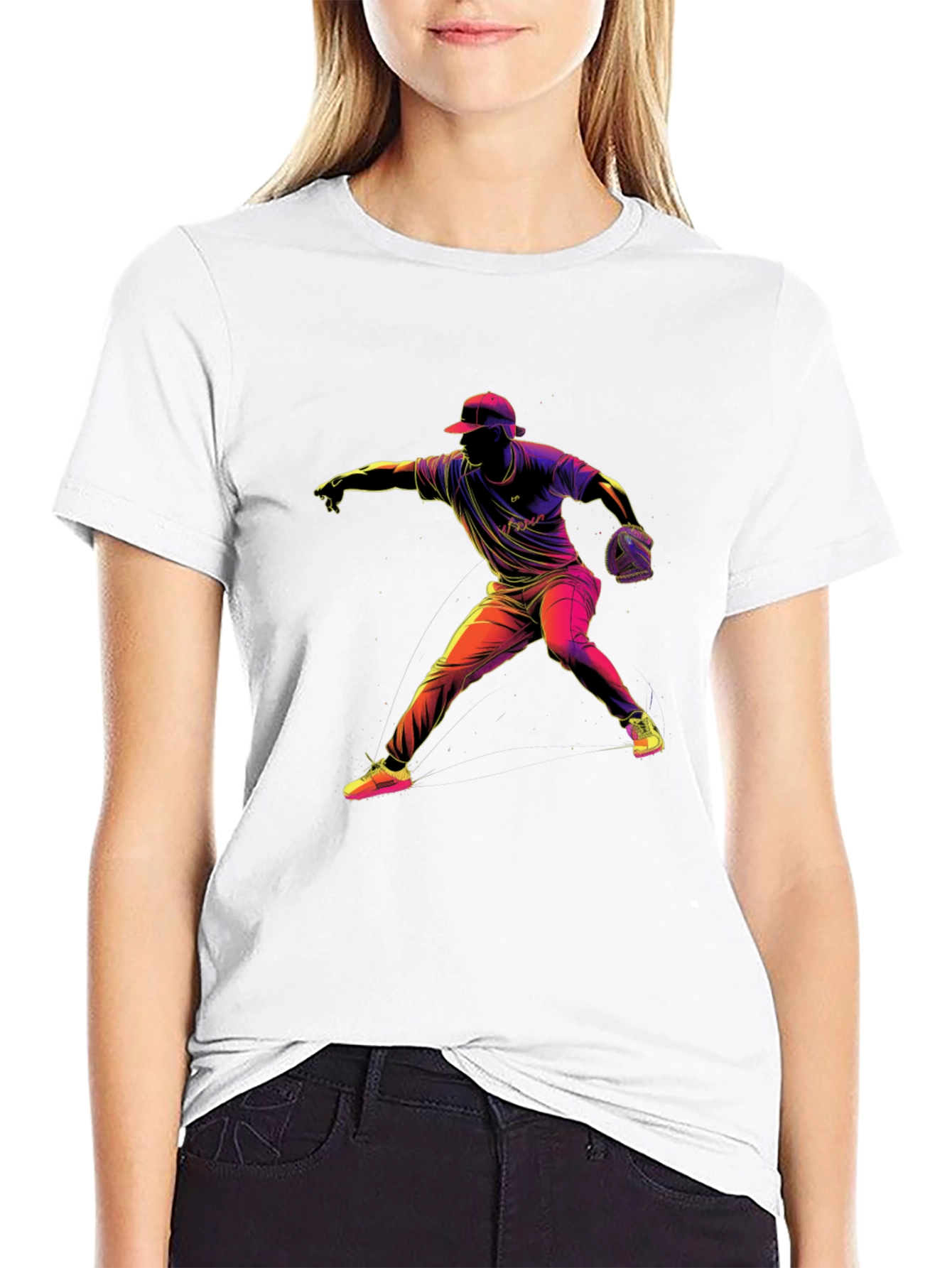 Baseball Pitcher Graphic T-Shirt