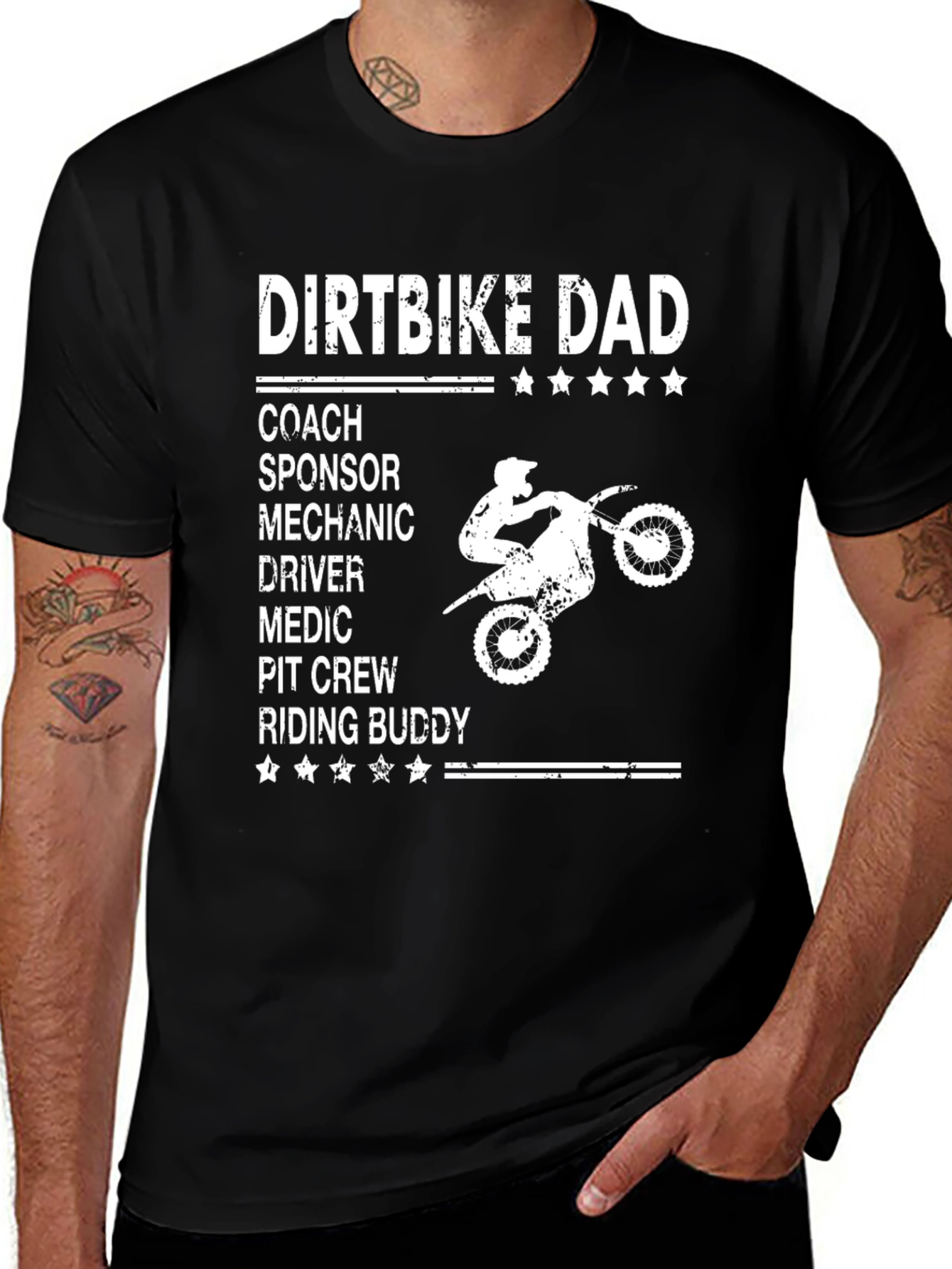 Dirtbike Dad T-Shirt - Coach Sponsor Mechanic