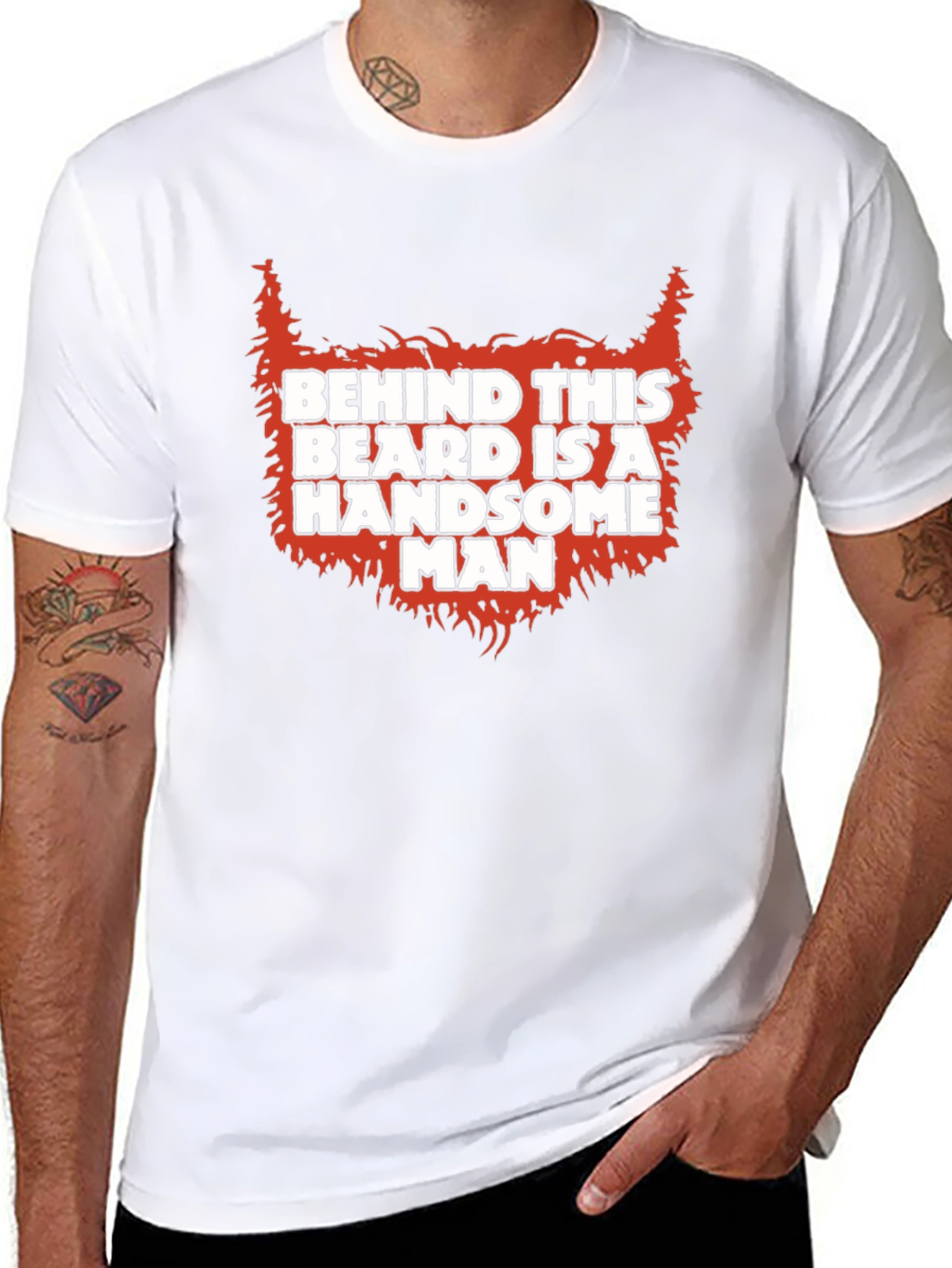 Bearded Handsome Man Graphic Tee