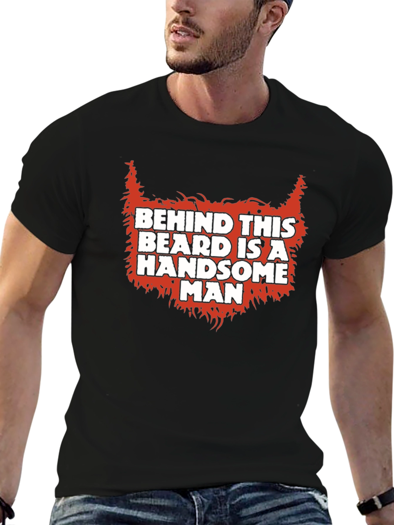 Bearded Handsome Man Graphic Tee