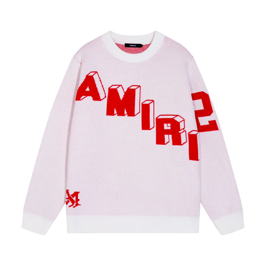 AMIRI 2024 new sweater with large 22-letter logo on back