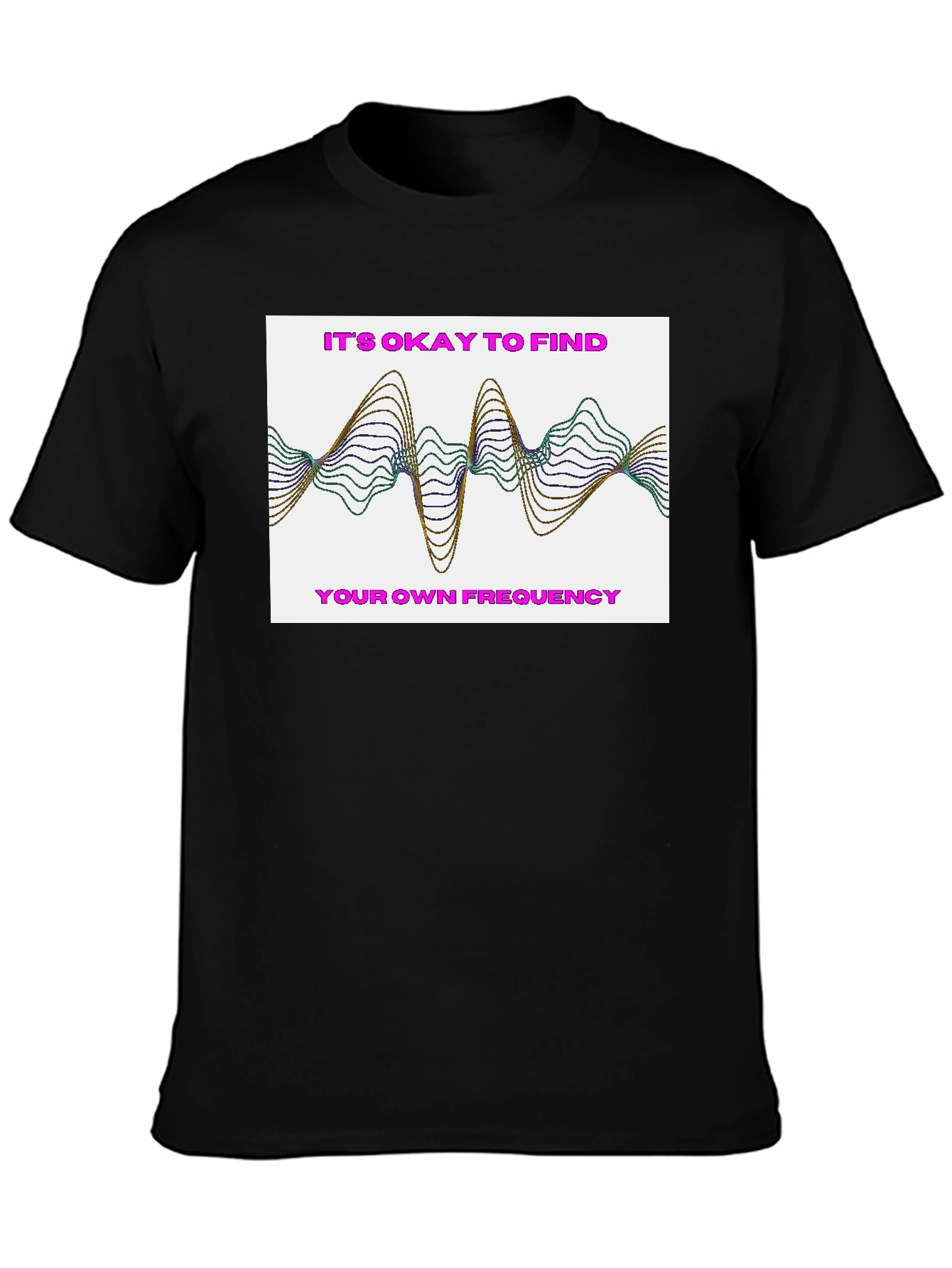 Find Your Frequency Graphic Tee - Stylish Black T-Shirt