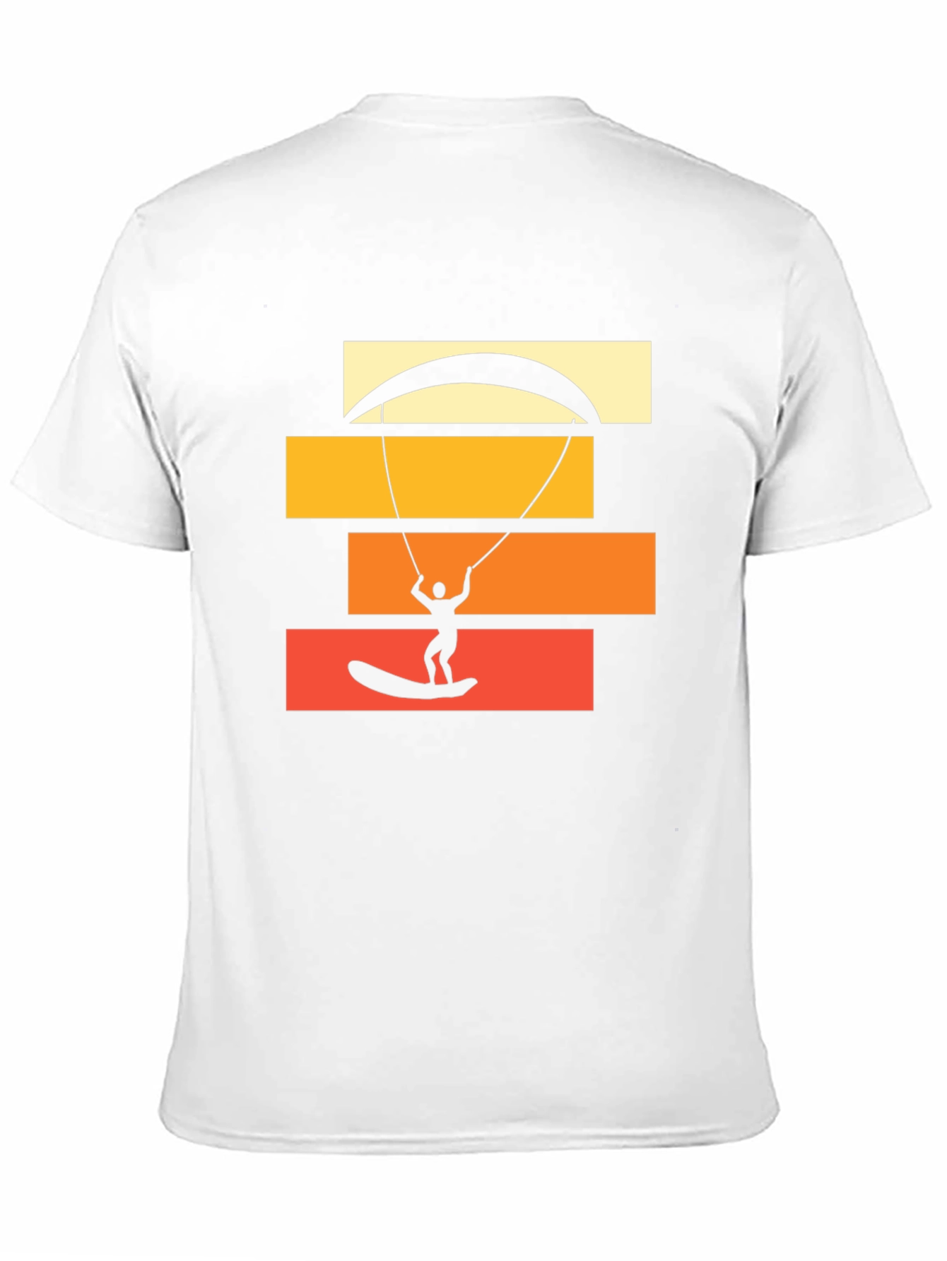 Kite Surfing Graphic Tee - Black Cotton T-Shirt