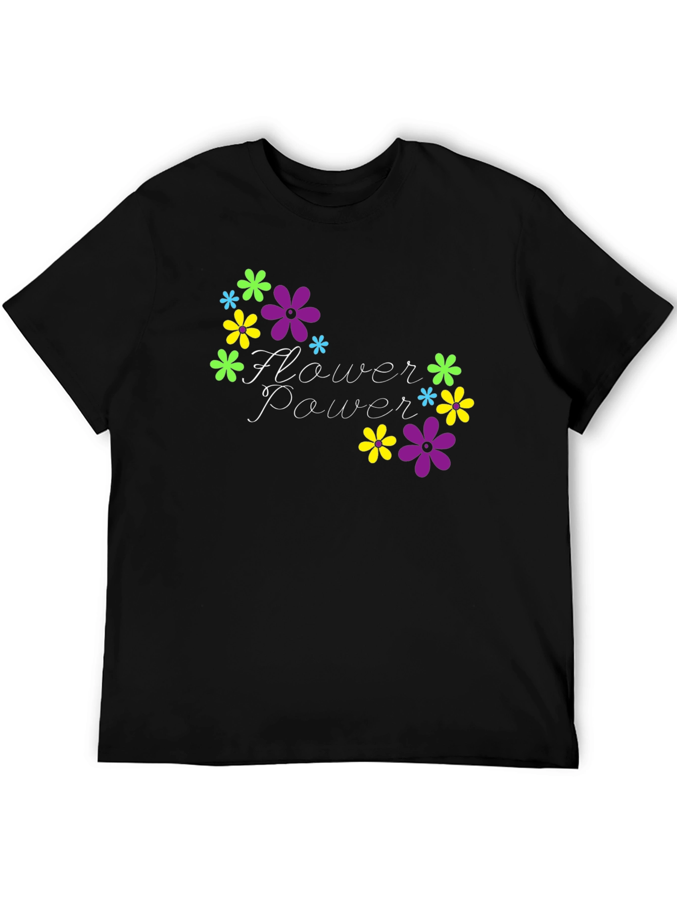 Flower Power Black T-Shirt
