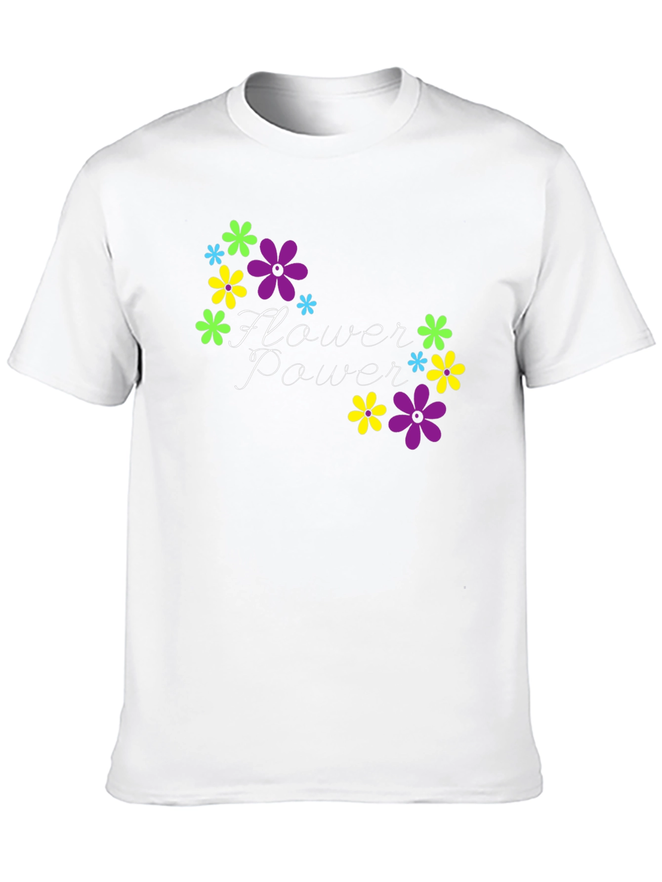 Flower Power Black T-Shirt