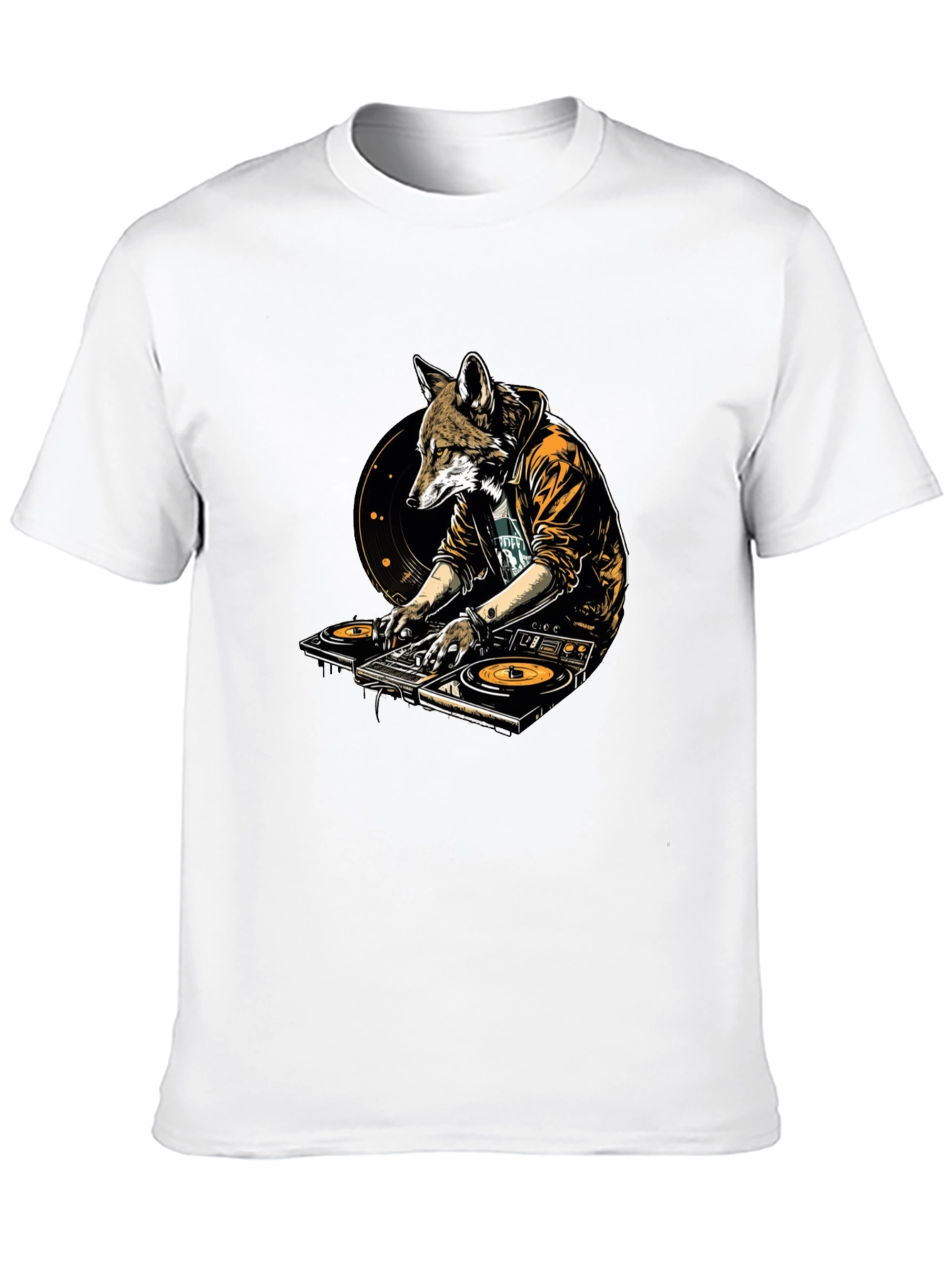 DJ Fox Graphic T-Shirt - Unique Animal Design